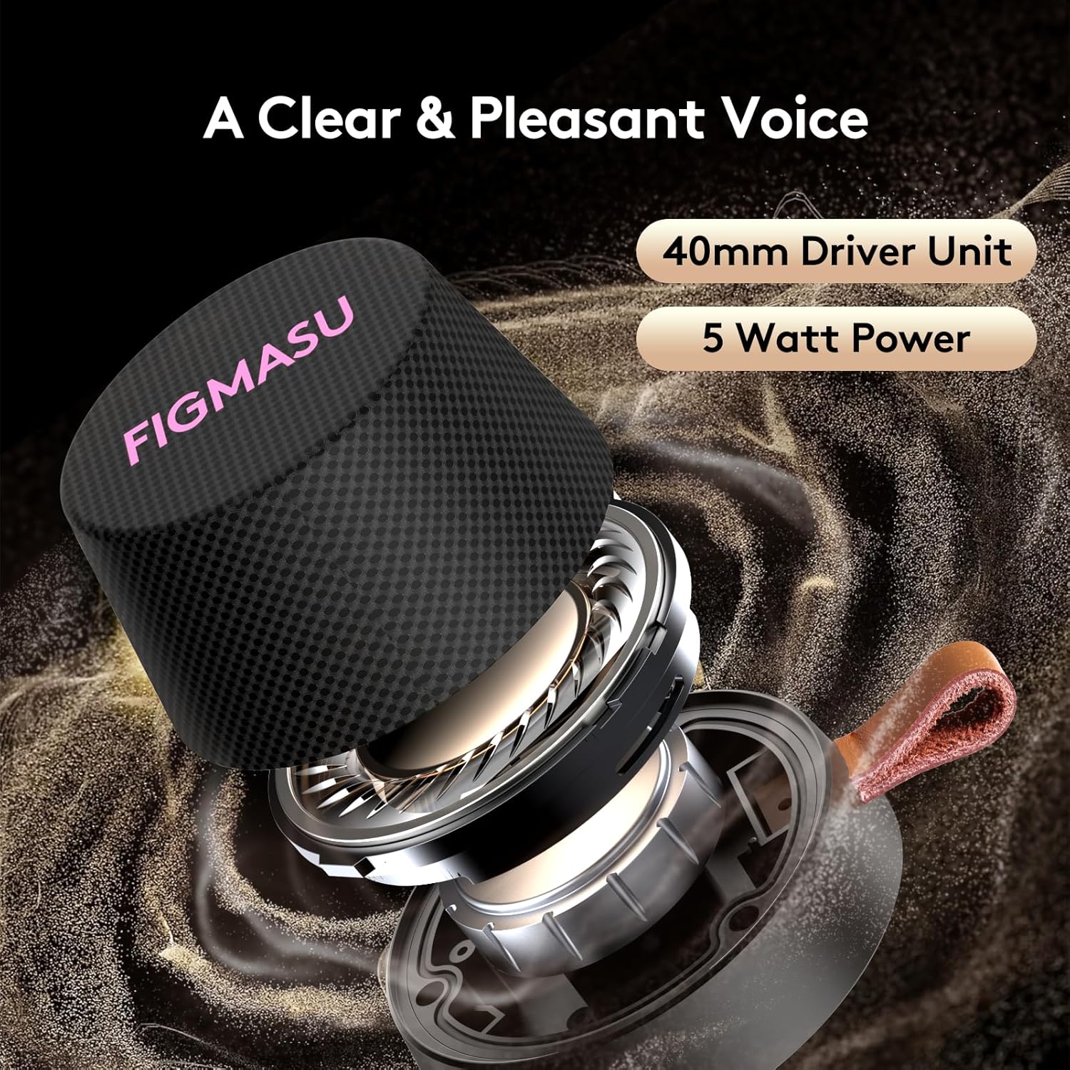 Thumbnail 1 de FIGMASU Magnetic Bluetooth Speaker Mini Portable – waterproof pocket speaker with magnetic phone/tablet stand