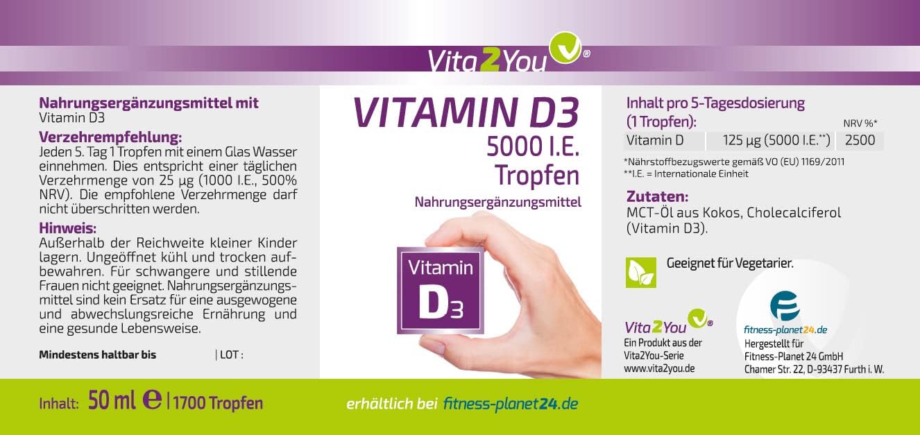Thumbnail 1 de Vita2You Vitamin D3 50 ml 💊