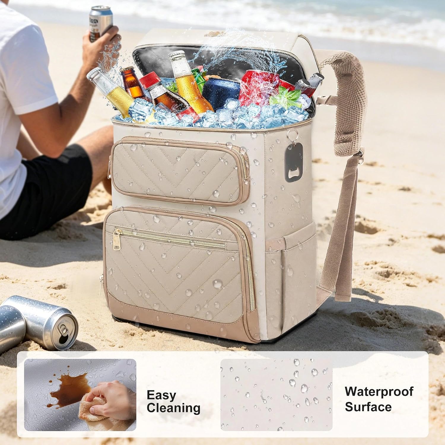 Detalle 2 de Insulated Cooler Backpack with PEVA Liner