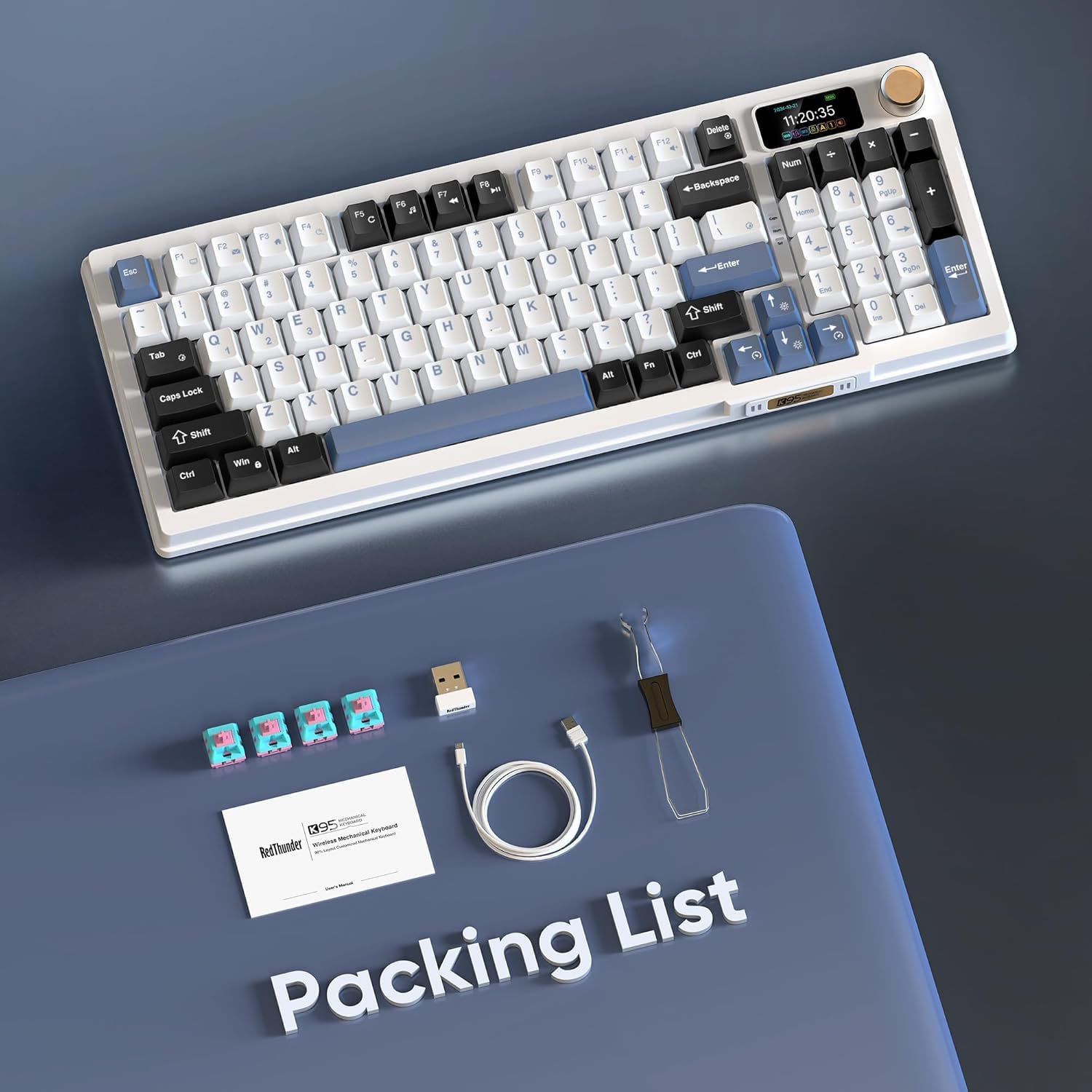 Thumbnail 4 de RedThunder K95 Wireless Keyboard 8000mAh ⌨