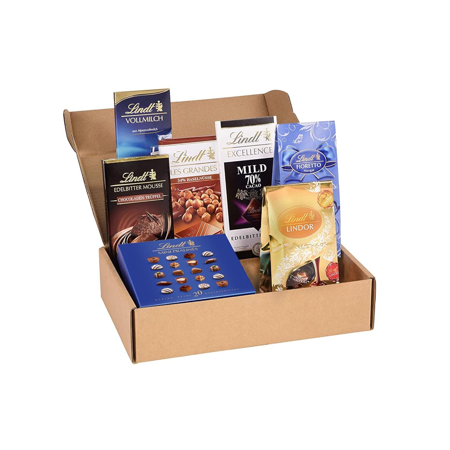 Detalle de Lindt Schokolade Pralinen Geschenke Set – 477 g, 5 Schachteln Pralinés in edlen Varianten