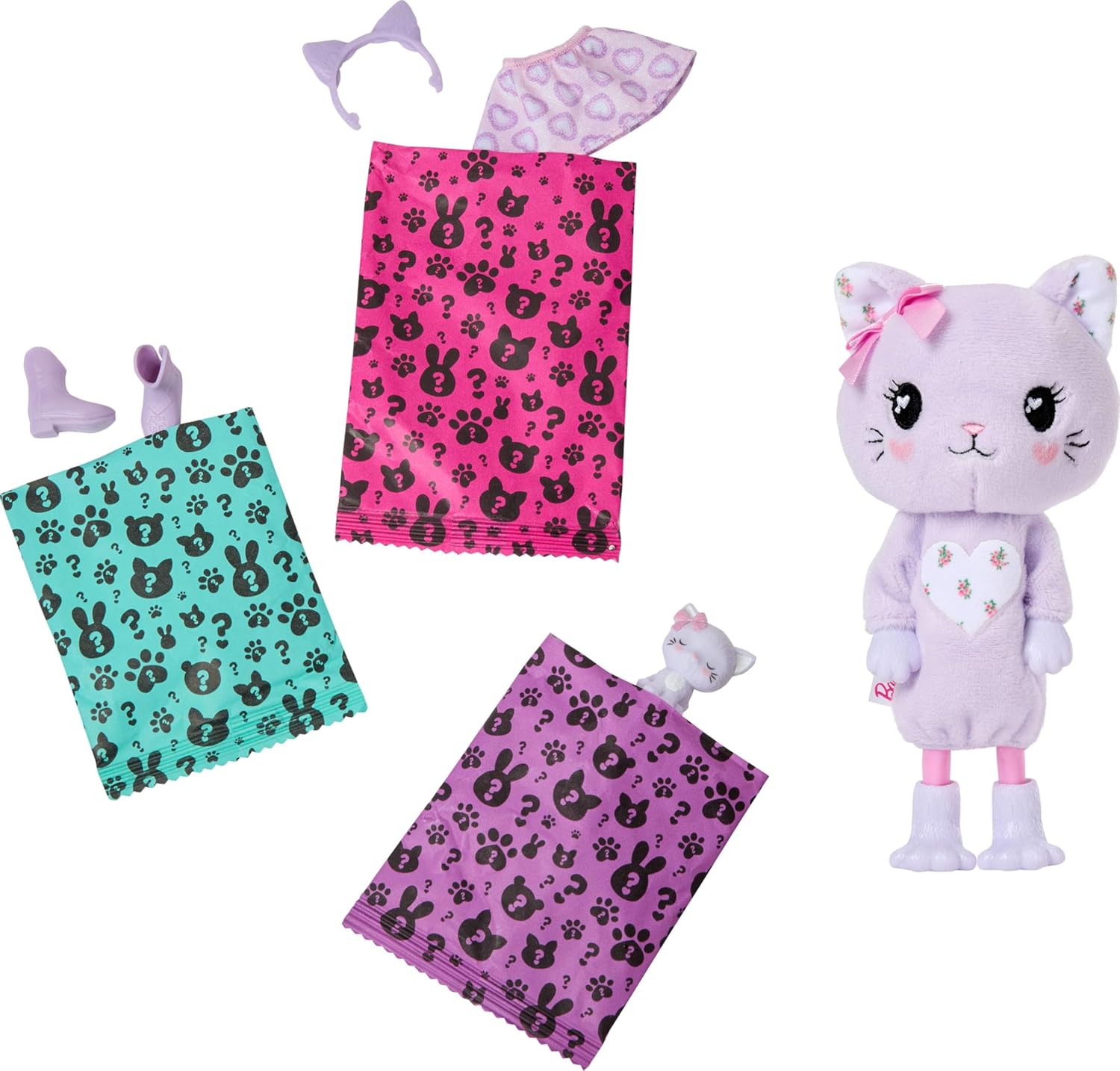 Thumbnail 5 de Barbie Chelsea Cutie Reveal Care Bears Serie 2 (JMW63), mini bambola con costume in peluche e 6 accessori sorpresa