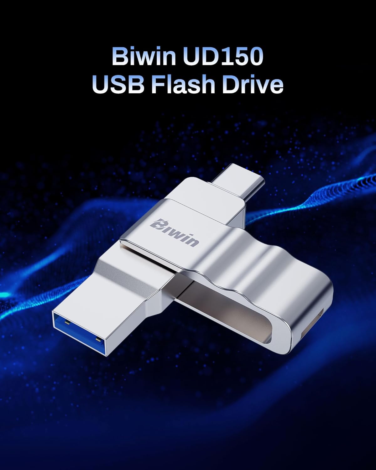 Detalle 2 de Biwin UD150 32GB Dual-Port USB 3.0 Flash Drive with 150 MB/s Speeds
