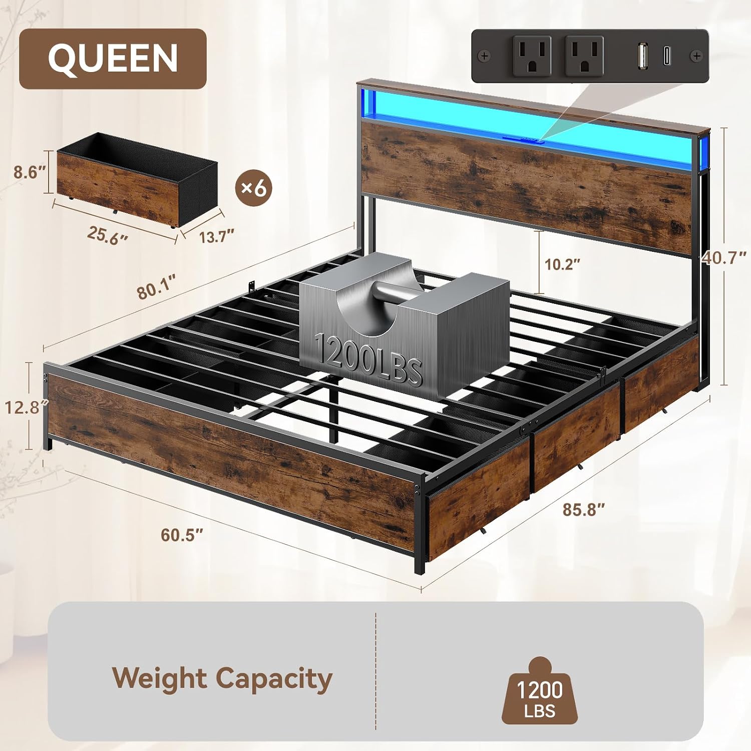 Detalle de Forestell Queen Bed Frame