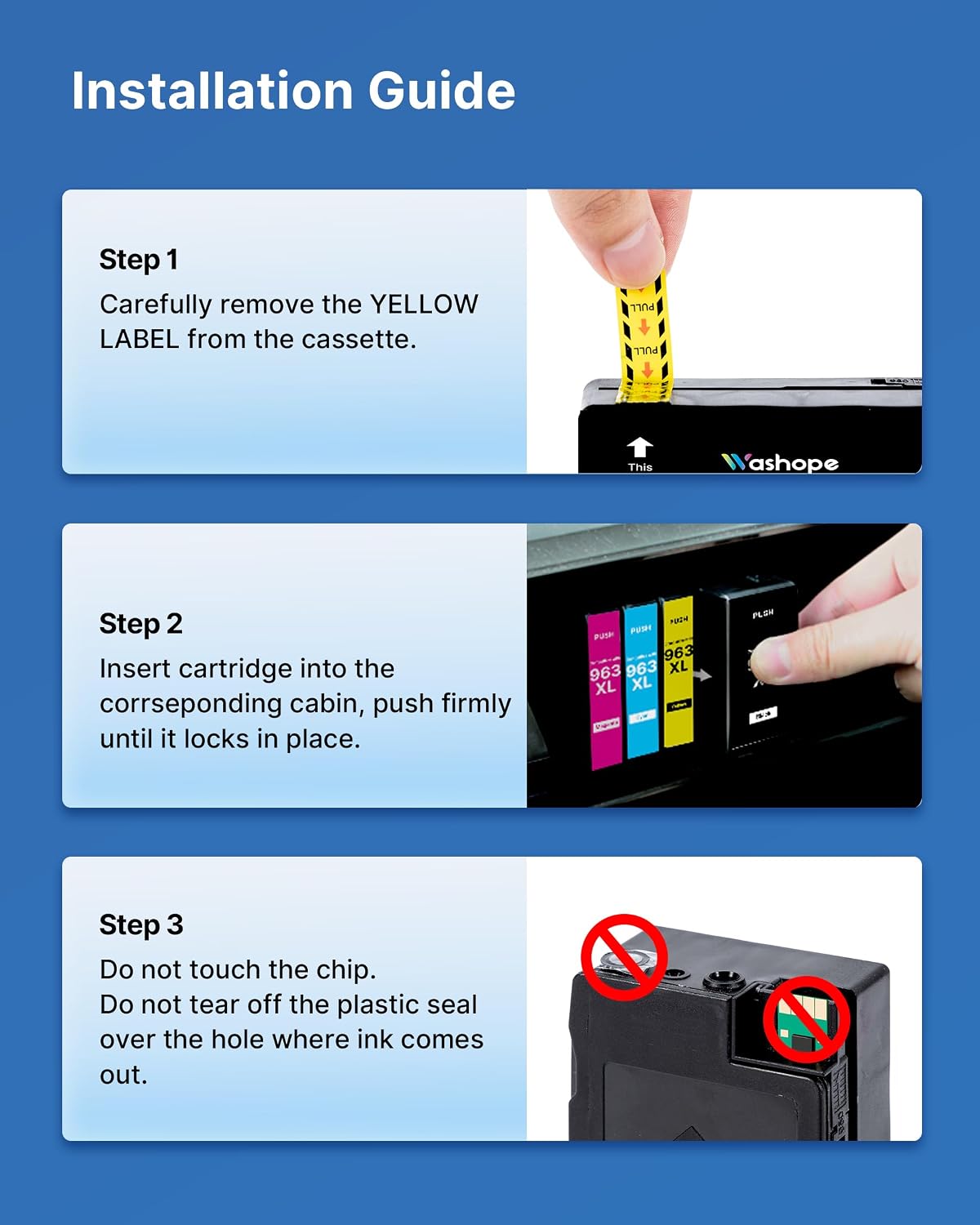 Thumbnail 6 de Washope 963XL Multipack: HP 963XL Ink Cartridges for OfficeJet Pro 9010 Series