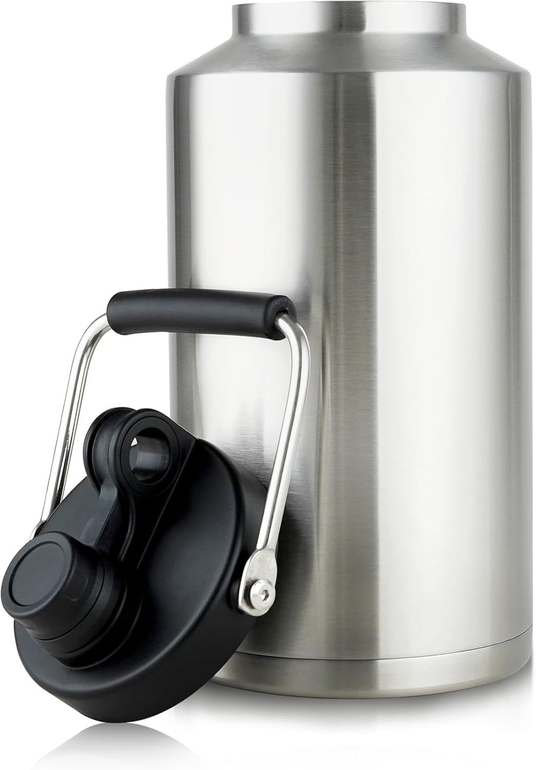 Detalle de 1 Gallon Insulated Stainless Steel Water Bottle (128 oz) — Large, Leakproof, Vacuum-Sealed Jug for Outdoor Work and Travel