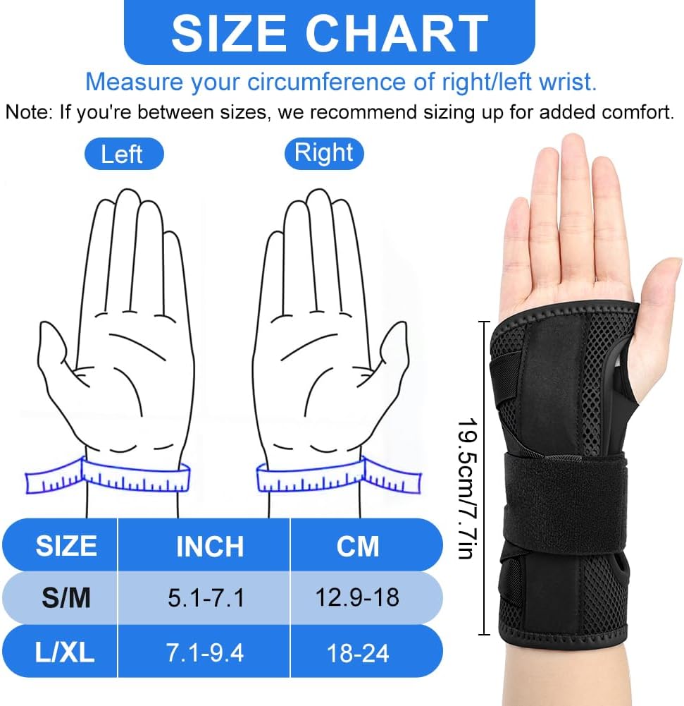 Thumbnail 3 de Fefod attelle de poignet avec plaques en aluminium : support pour syndrome du canal carpien et douleur au poignet