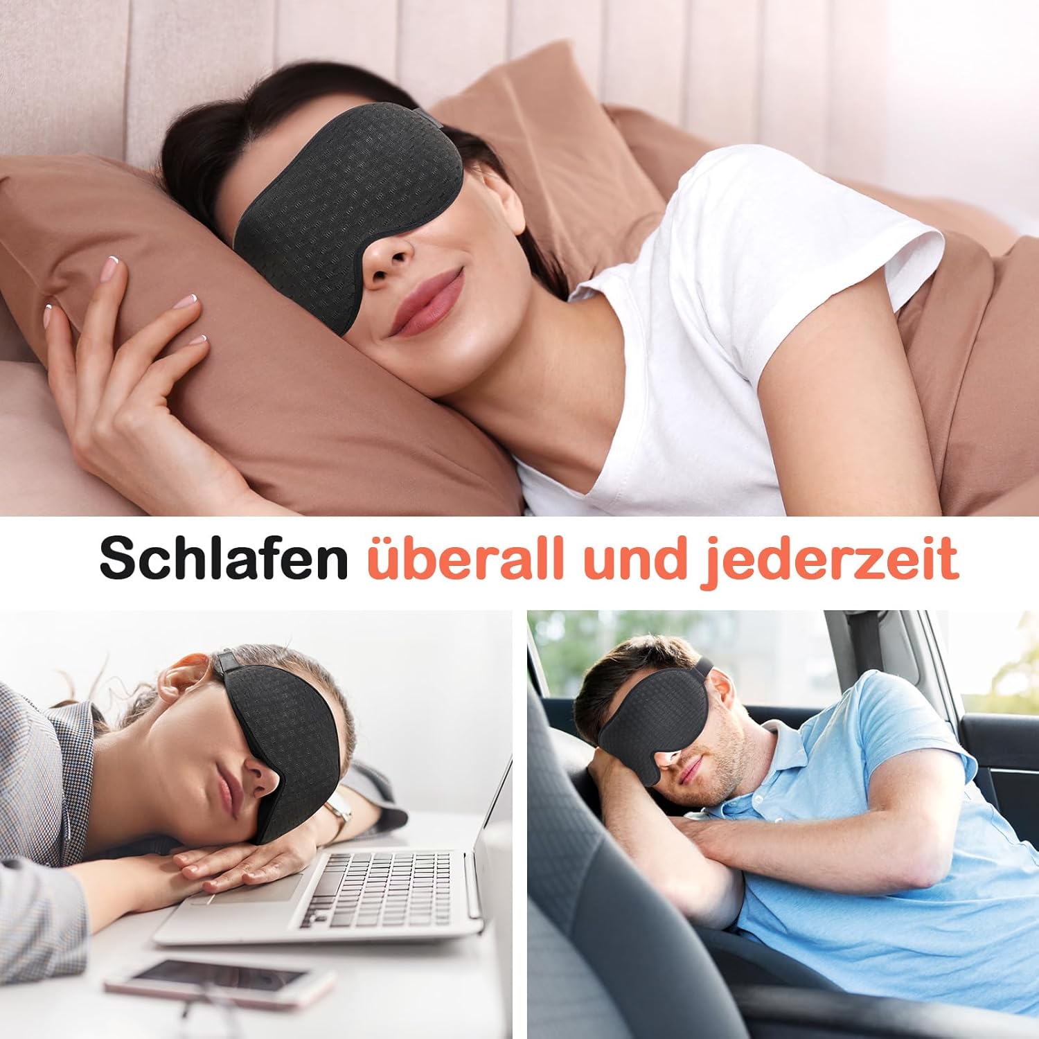 Thumbnail 6 de INNELO 3D-Schlafmaske 100% lichtdicht fĂŒr Reisen đŽ