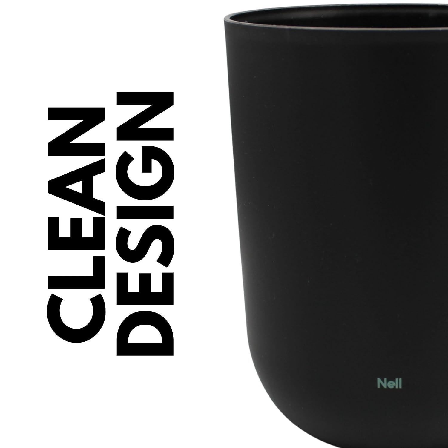 Thumbnail 1 de Nell Papierkorb 10L Schwarz – Moderner, deckelloser Behälter mit minimalistischem Design