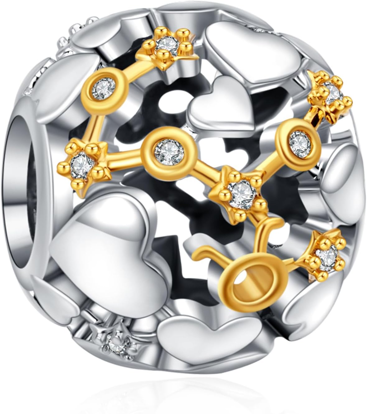 Detalle de Rimgoris Breloques en Argent 925 pour Femmes – Coeur Amour pour Bracelet ou Collier