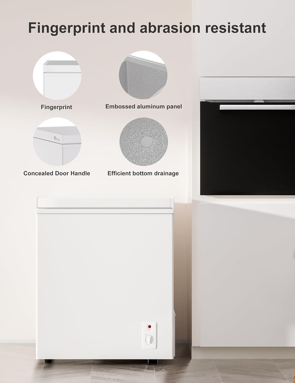 Detalle de BODACIOUS BD-72Q-NEW 3.5 cu. ft. Chest Freezer with Removable Basket