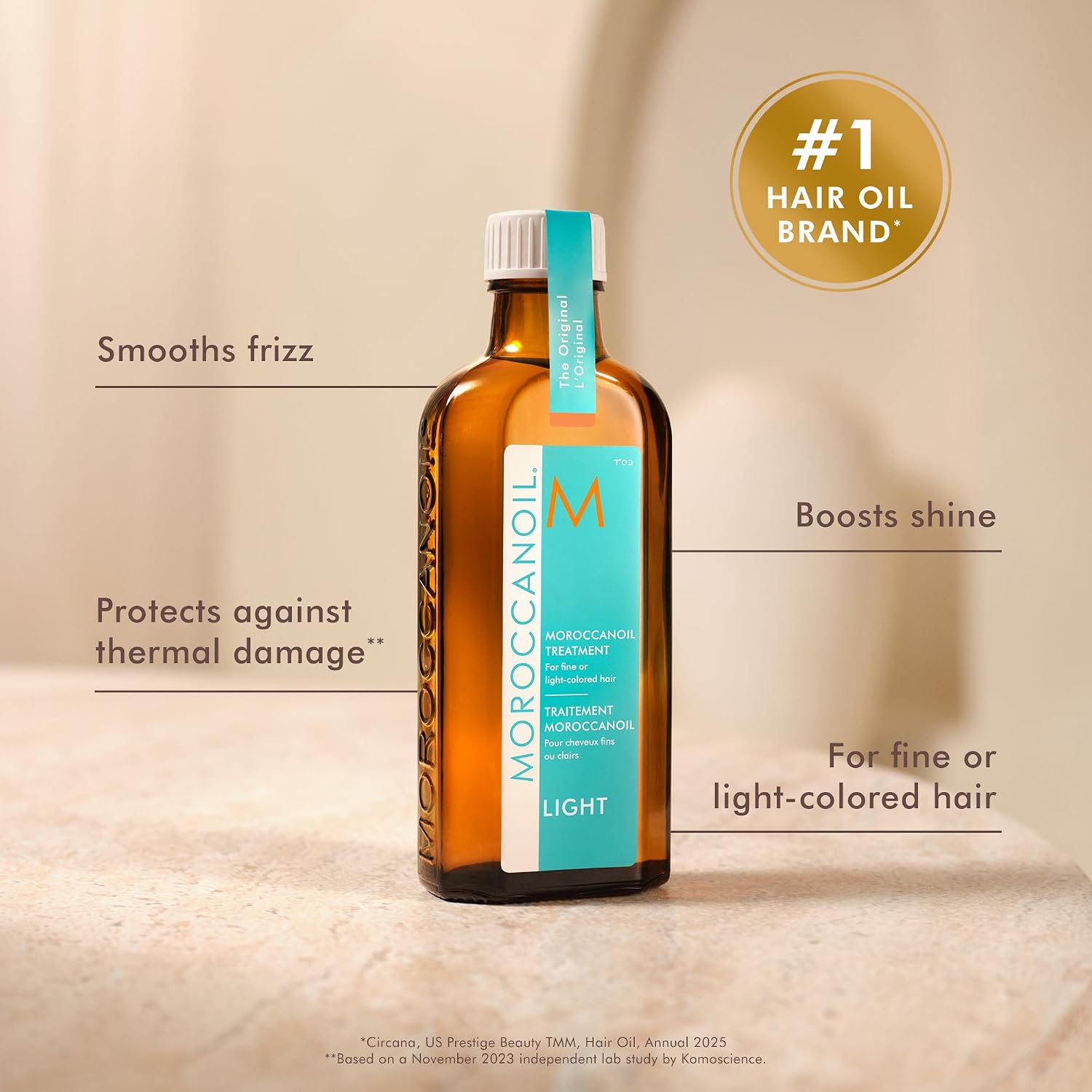 Detalle 2 de Moroccanoil Behandlung Light – leichte Zwei-Phasen-Pflege als Reisegröße (25 ml)