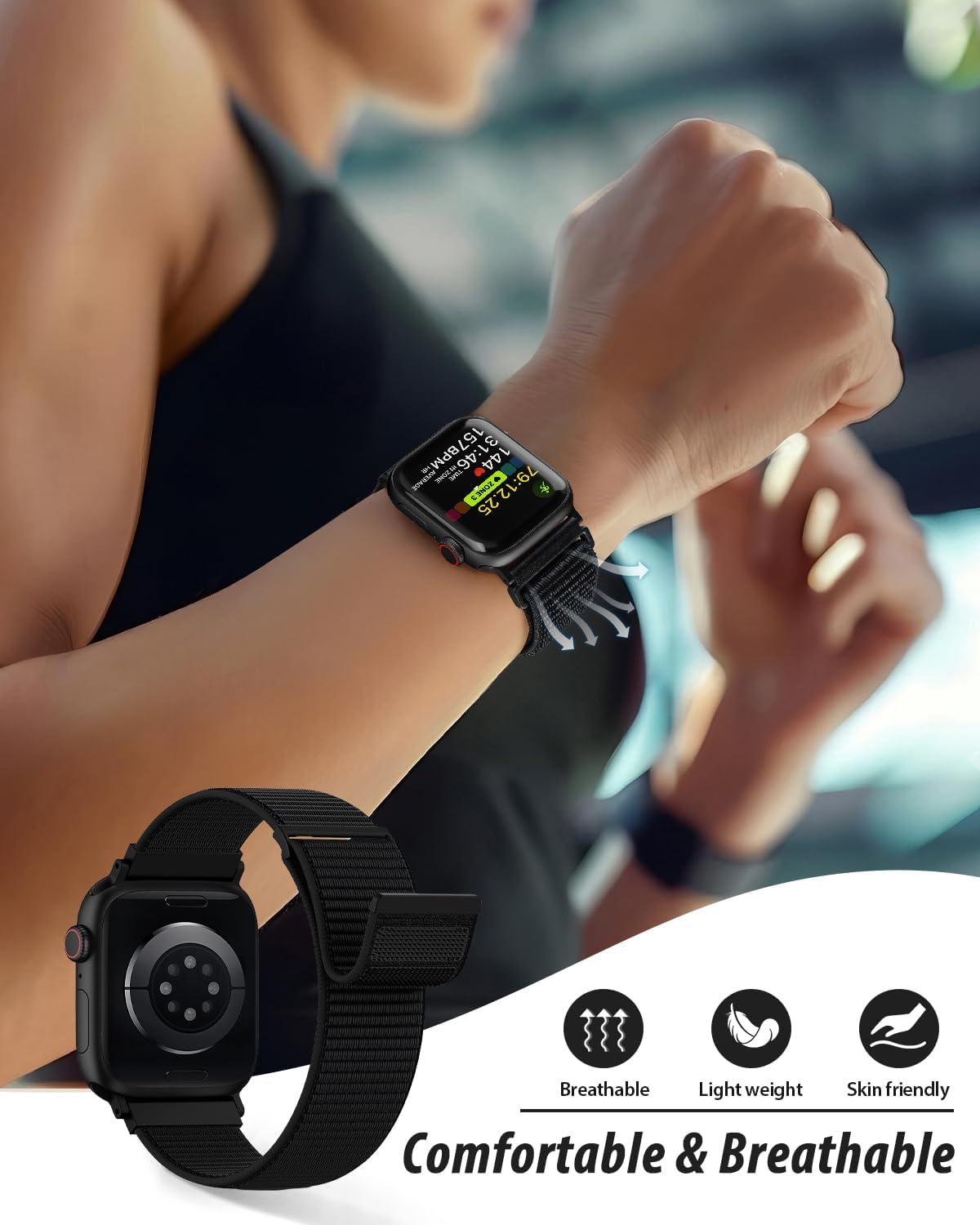 Thumbnail 3 de Nylon Loop Sport Band 44mm for Apple Watch