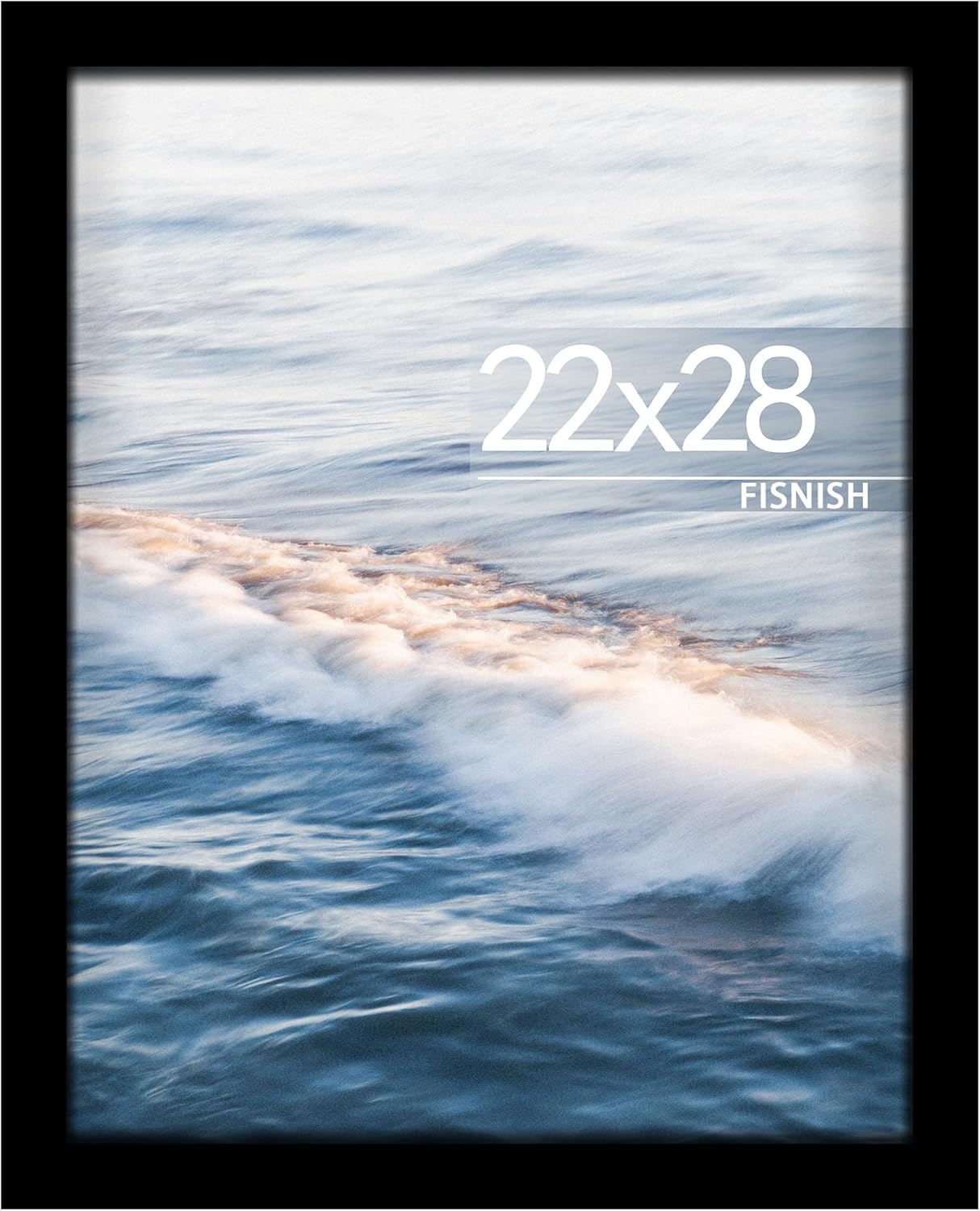Detalle de Fisnish 22x28 Poster Frame, Black (22x28) — Wall Mount in Horizontal or Vertical Display
