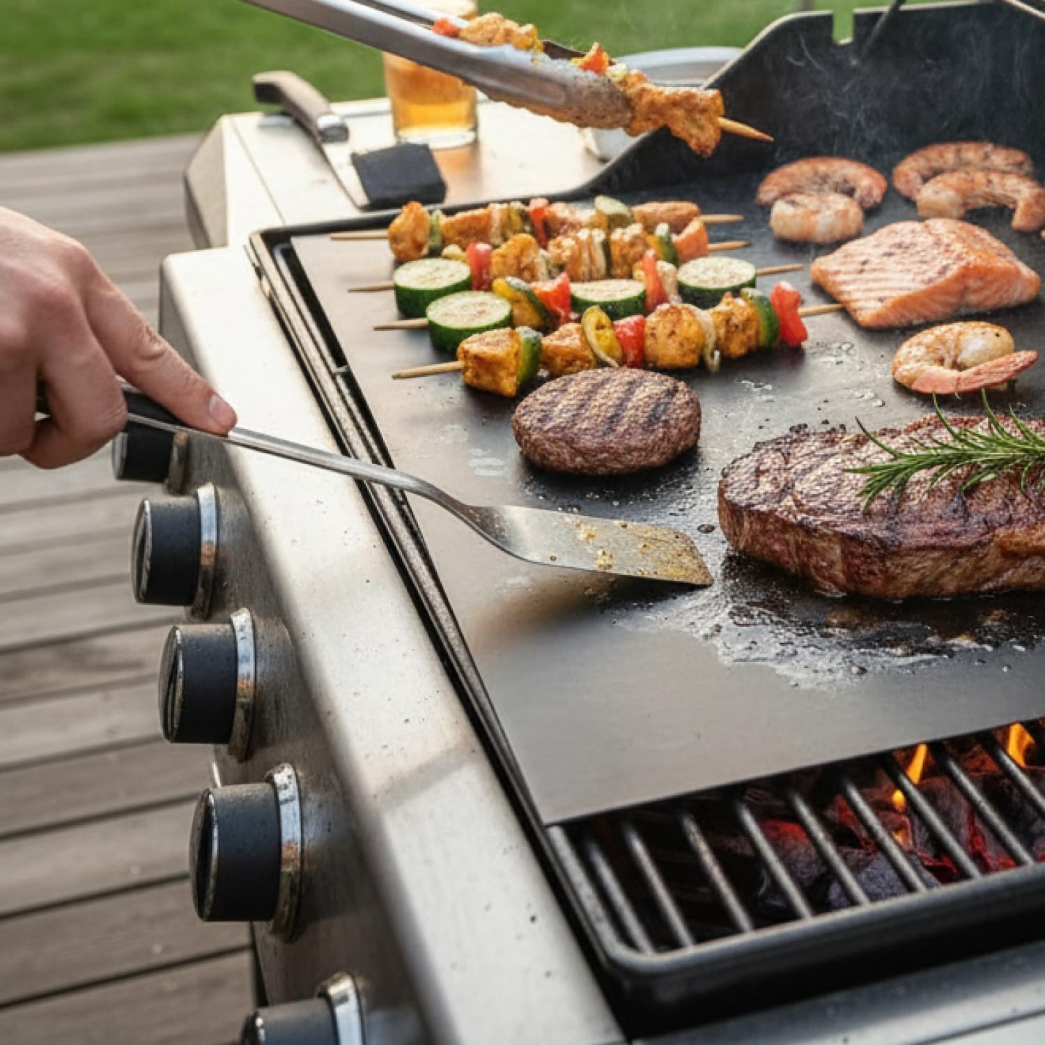 Detalle 2 de COM-FOUR 4X tappetino per barbecue 42x32 cm