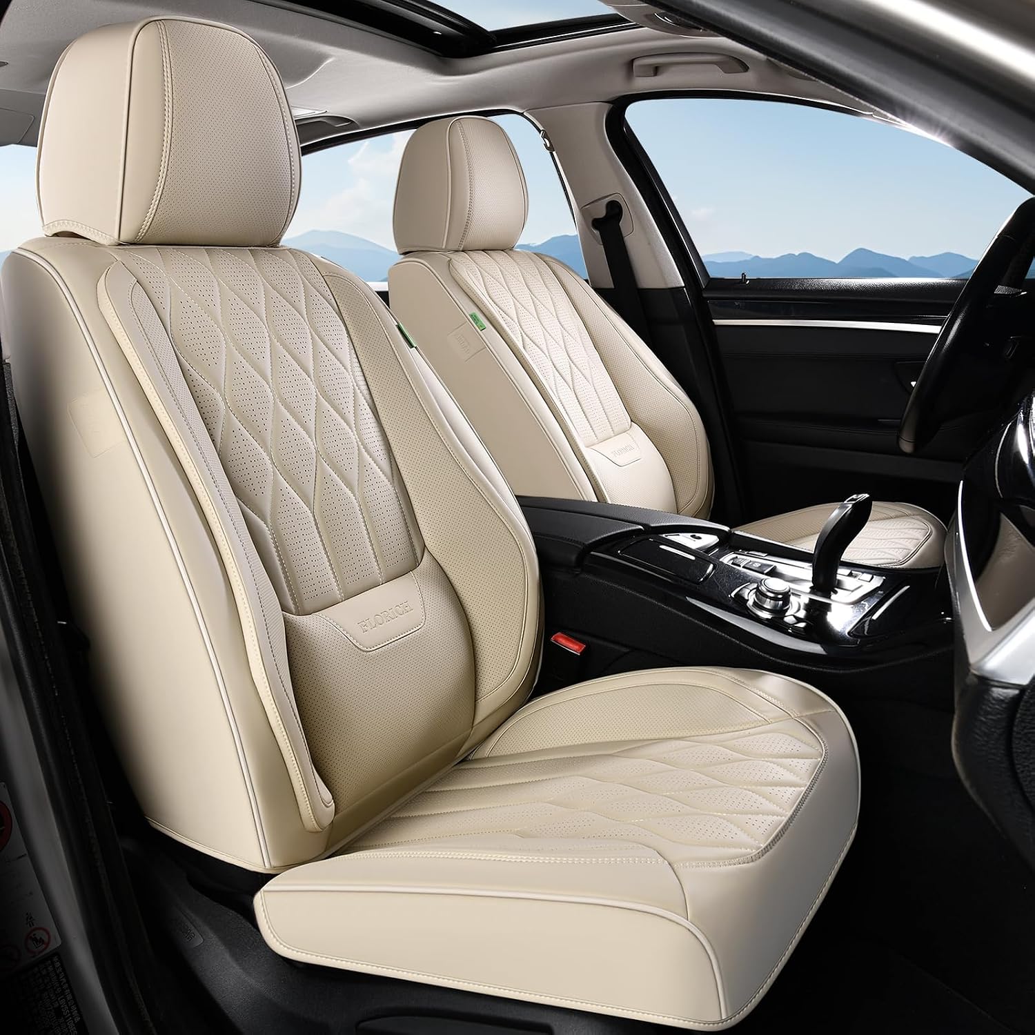 Detalle de FLORICH Front Seat Covers, Beige