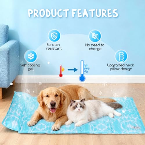 Thumbnail 7 de Nobleza Manta Cama Refrescante para perros y gatos (77x50 cm) con almohada cervical y gel auto-refrigerante