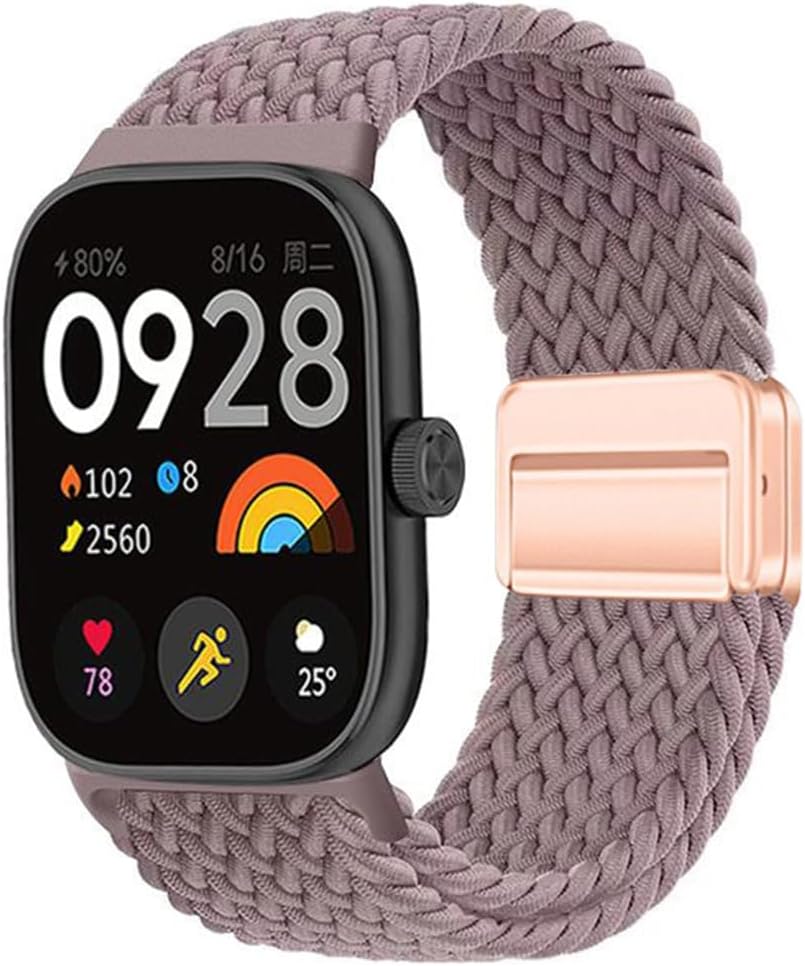 Detalle de FYISWHO Magnetic Nylon Watch Strap for Redmi Watch 4/5 and Xiaomi Smart Band 8 Pro/9 Pro