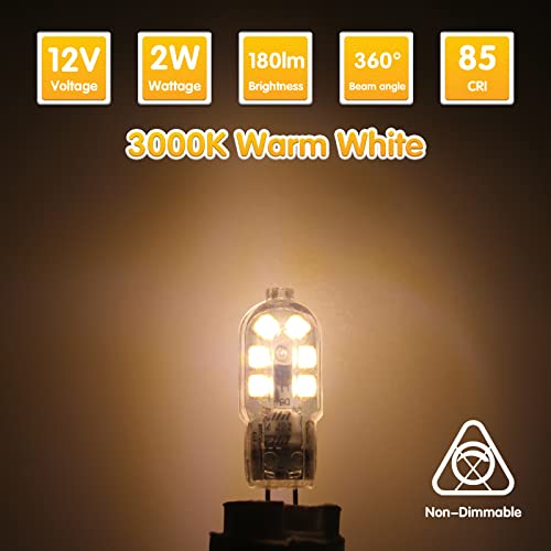 Thumbnail 2 de Cxyemt 2W G4 LED Bulbs 3000K (Pack of 6) – Energy-Saving 12V Capsule Lights