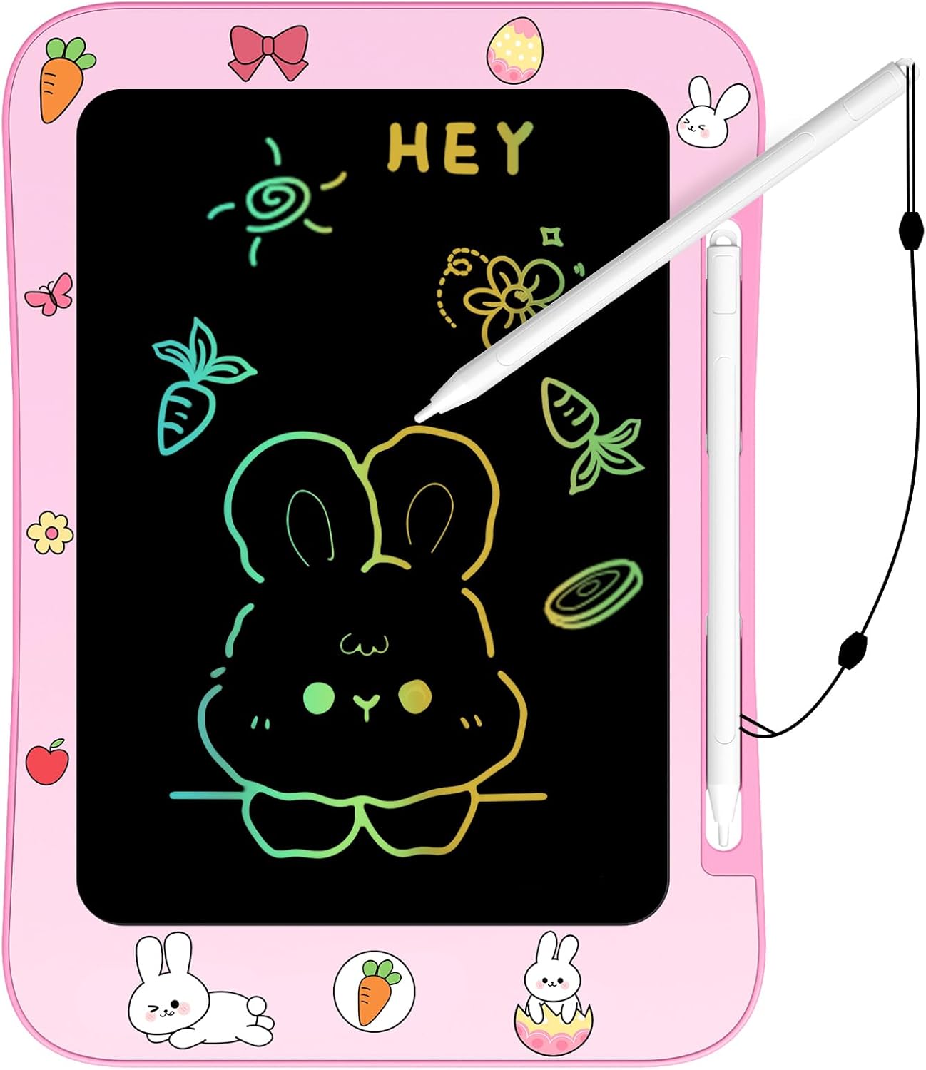 Genialba LCD Writing Tablet (Rabbit) – colourful screen drawing board for ages 3–7