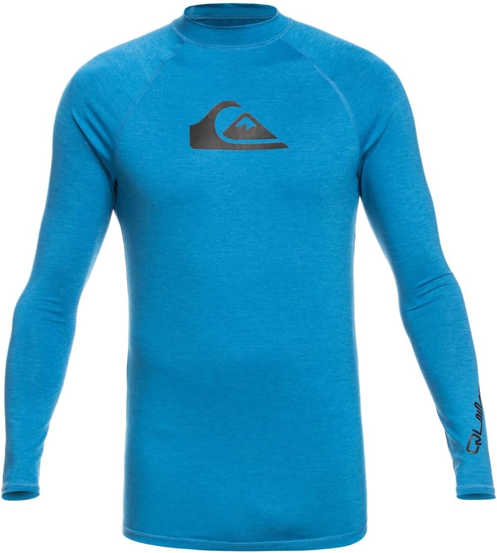 Detalle 2 de Quiksilver All Time Rashguard Surf Tee für Männer – UPF 50, recyceltes Garn, salzwasserresistent