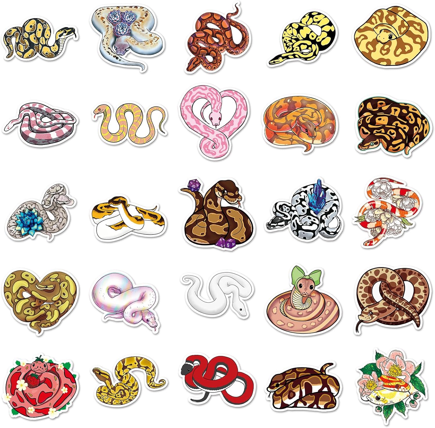 Thumbnail 1 de Bric Dodo 50er Schlangen-Aufkleber-Set (Vinyl, wasserdicht) für Auto, Laptop, Skateboard & mehr