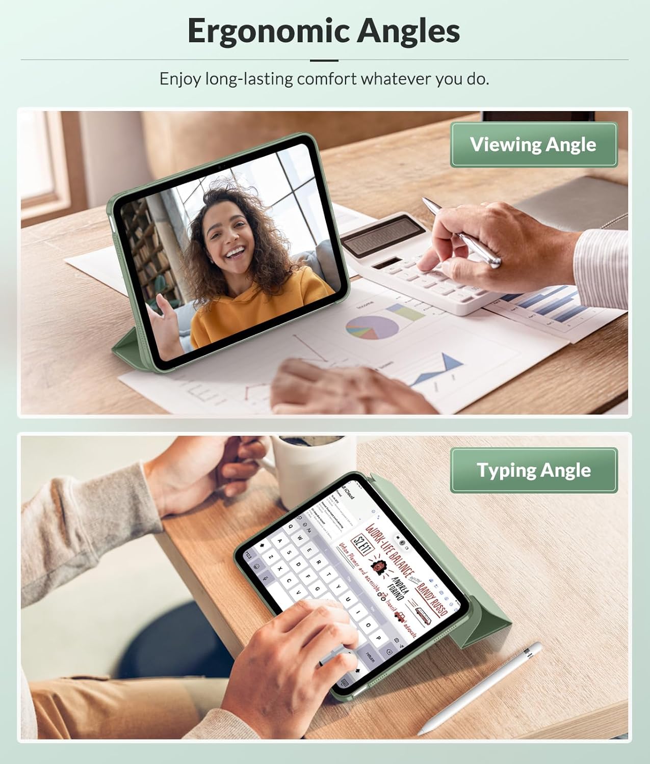 Thumbnail 4 de MoKo Case for New iPad (A16) 11th Gen 2025 / 10th Gen 2022 — Sage Green
