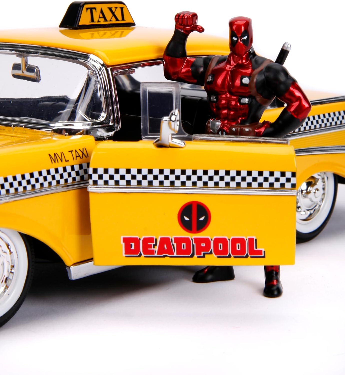 Detalle 2 de ジャダトイズ マーベル デッドプール メタルズ 1:24 ダイキャストミニカーセット 1957 シボレー・ベル・エアー