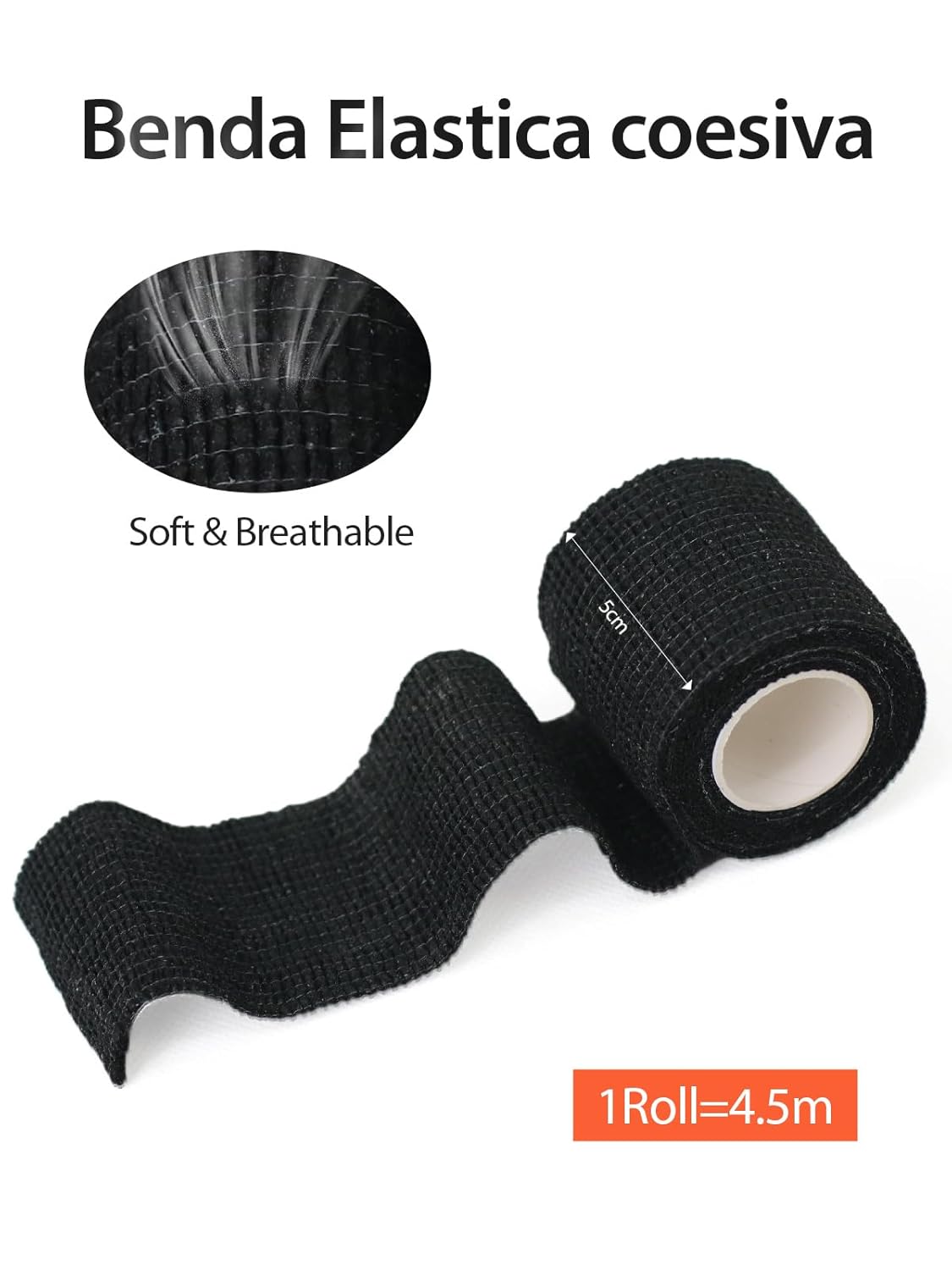Thumbnail 1 de tigratigro Benda Elastica Coesiva 12 Rotoli 5 cm x 4,5 m – Bendaggio Autoadesivo non Tessuto per Mani, Piedi, Ginocchia