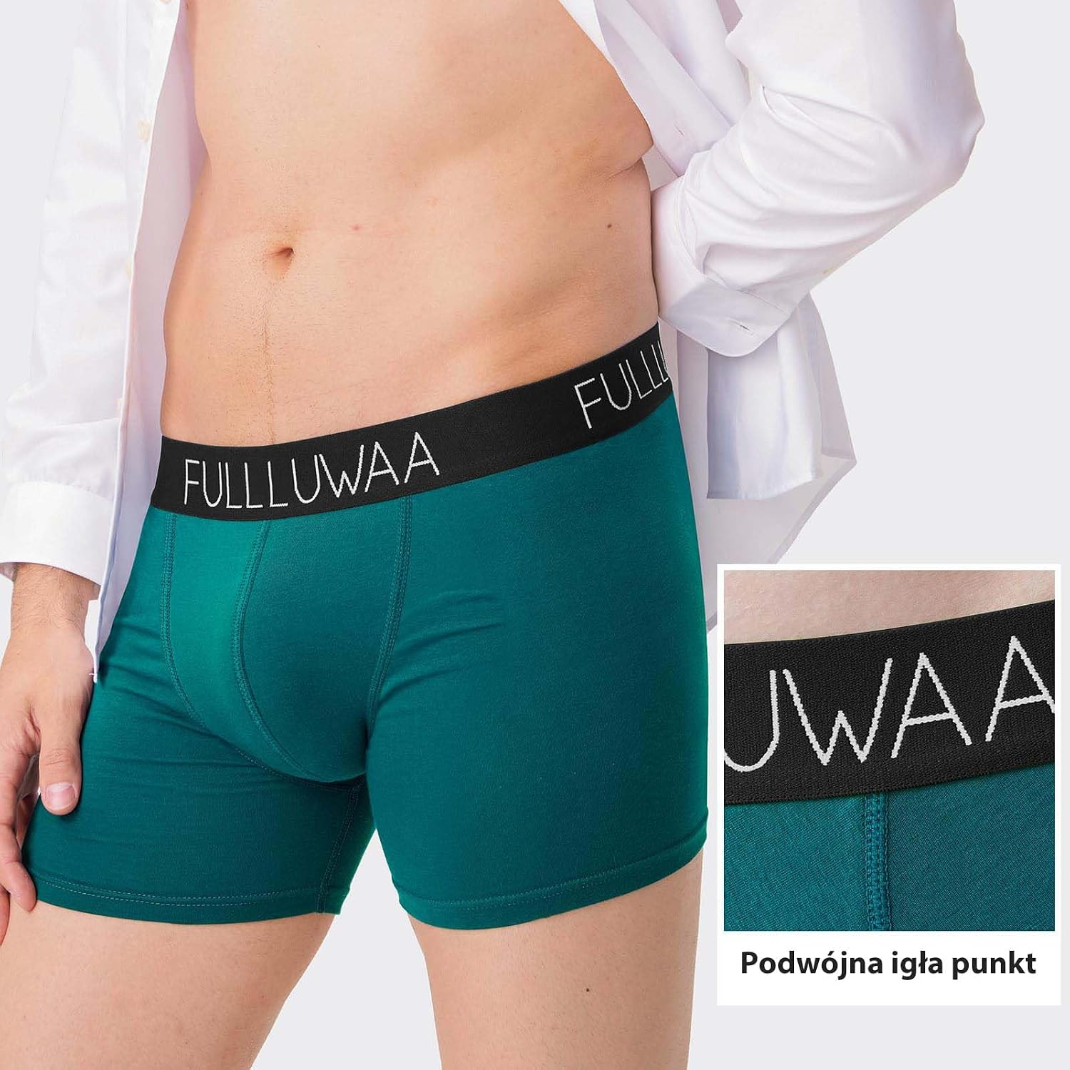 Thumbnail 4 de Fullluwaa NK17 bokserki męskie, 8 sztuk, bawełna i krój 3D, S–4XL