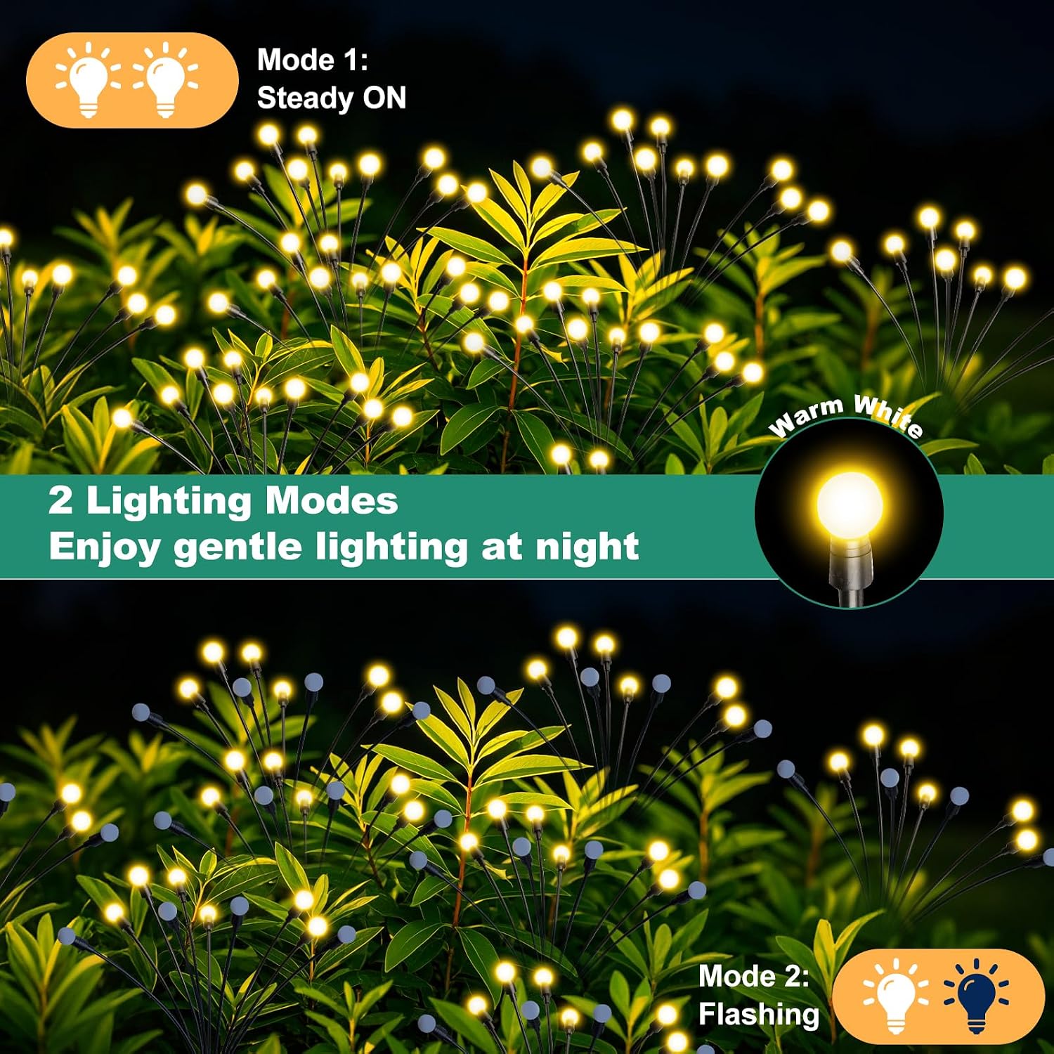 Detalle 1 de FIFlying Solarlampen Garten 4er Set 10 LED