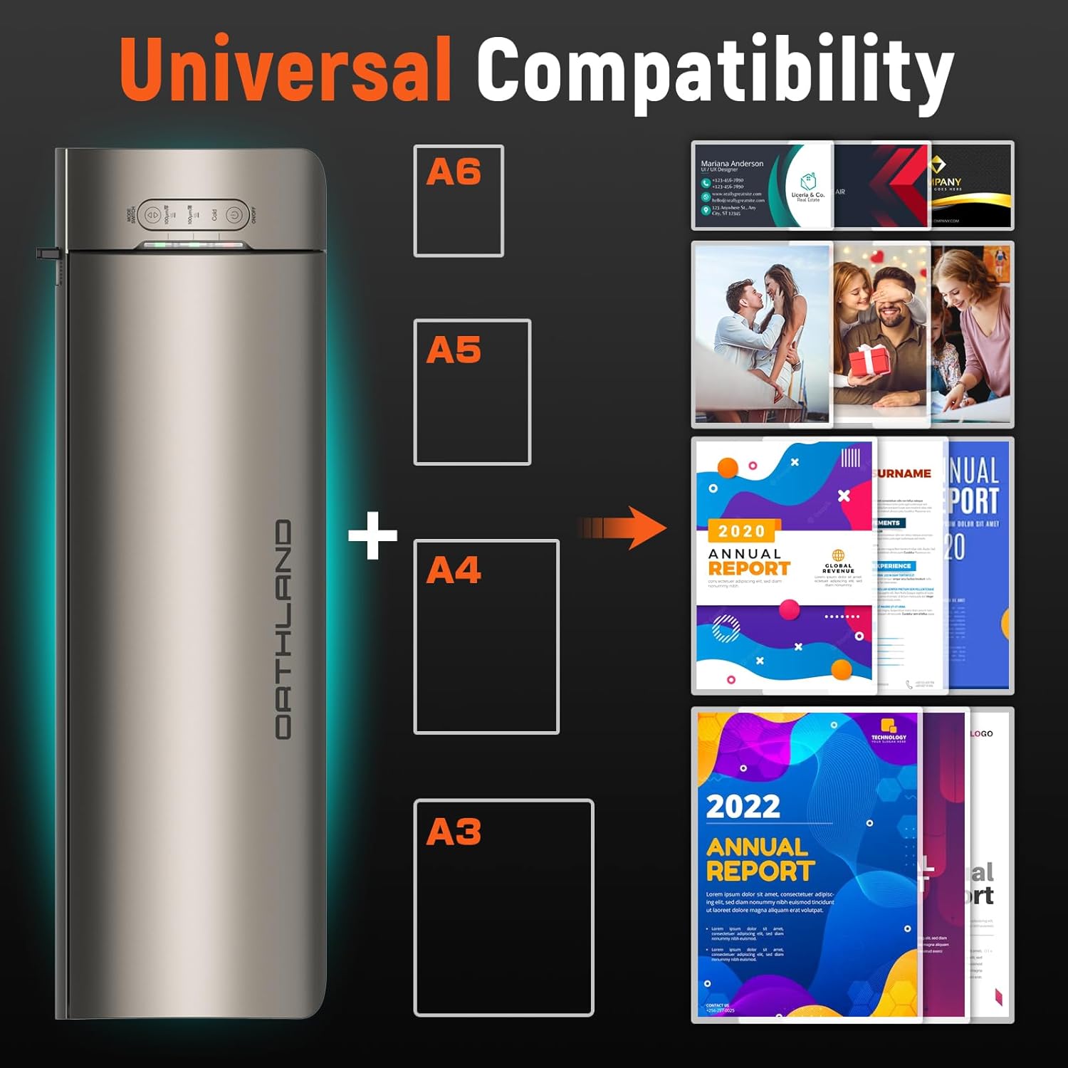 Thumbnail 5 de Orthland Plastificatrice A3 9‑in‑1 con 30 pouches 📠