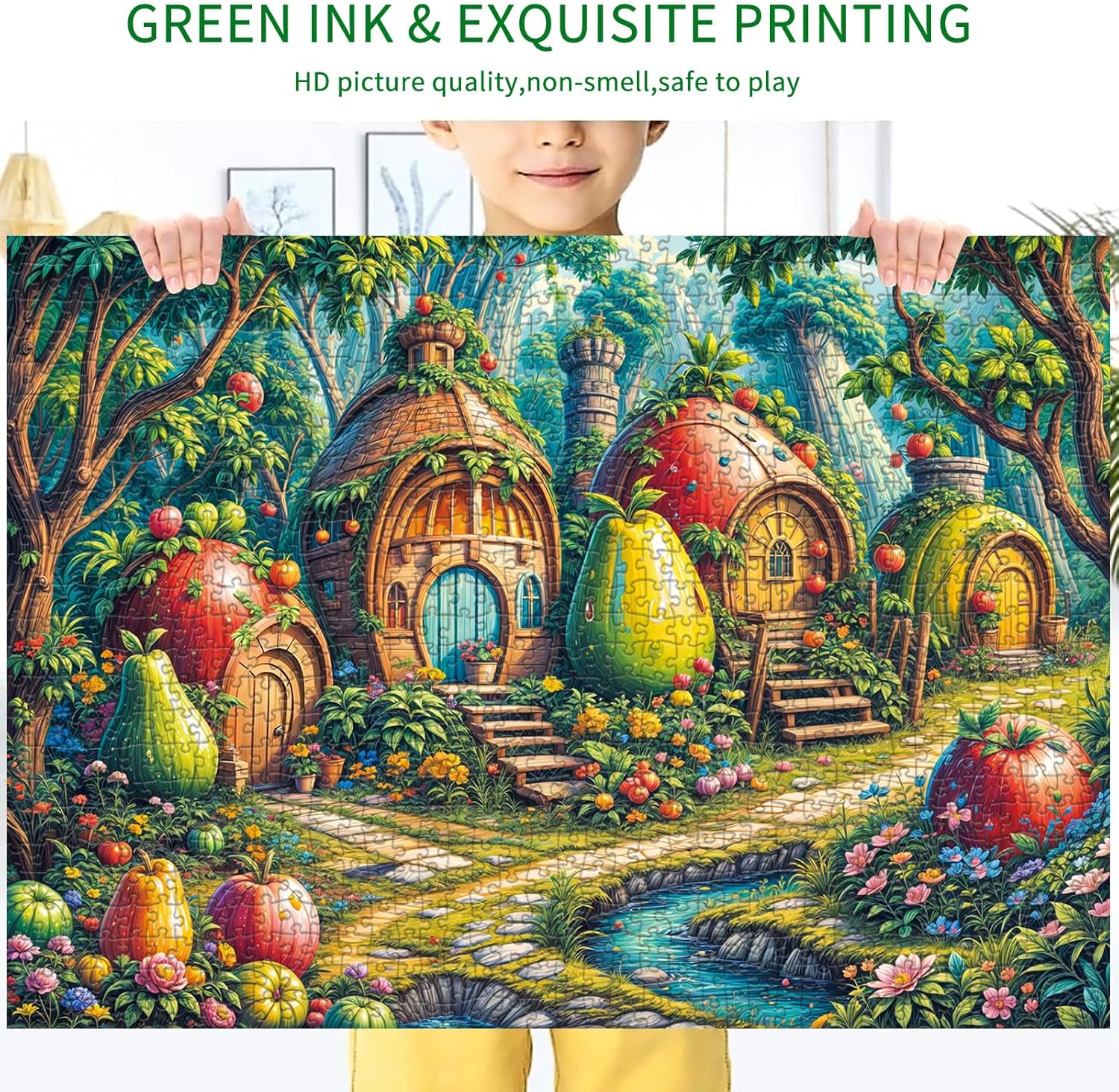 Thumbnail 4 de MOJIGE Puzzle mit 1000 Teilen „Obsthaus“ – Erwachsene & Familienrätsel