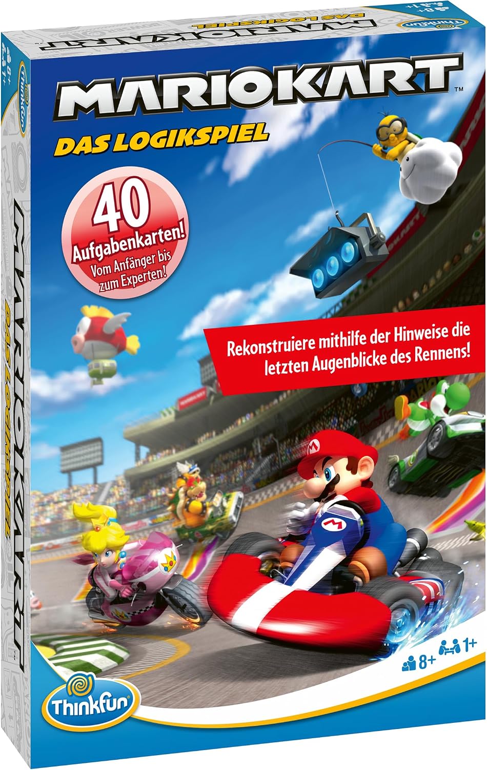 Detalle 2 de Thinkfun 76536 Mariokart – Das Logikspiel für rasante Deduktion und Positionen-Rätsel
