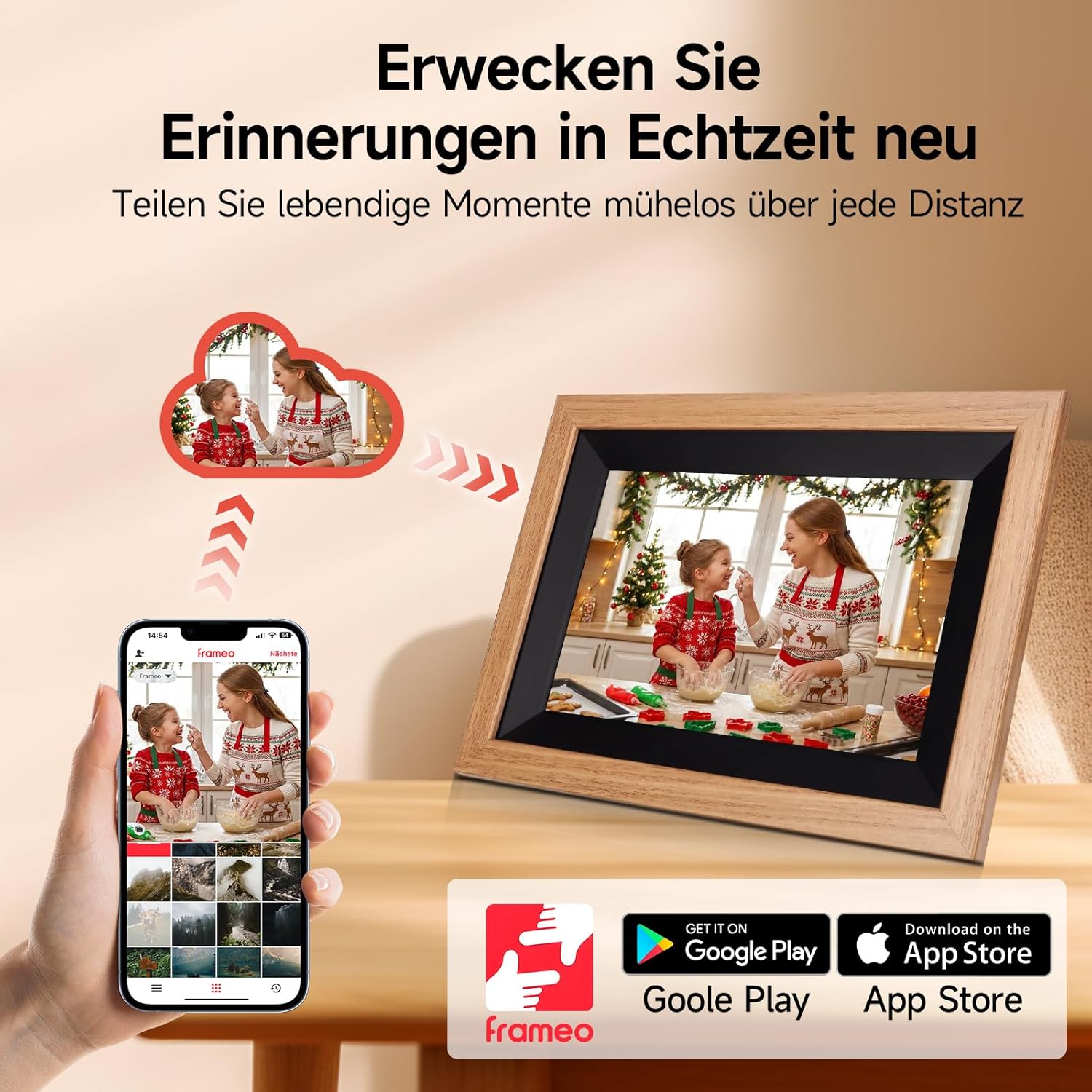 Thumbnail 2 de Rollei Smart Frame 105 WiFi – 10,1 Zoll digitaler Bilderrahmen mit Frameo WLAN