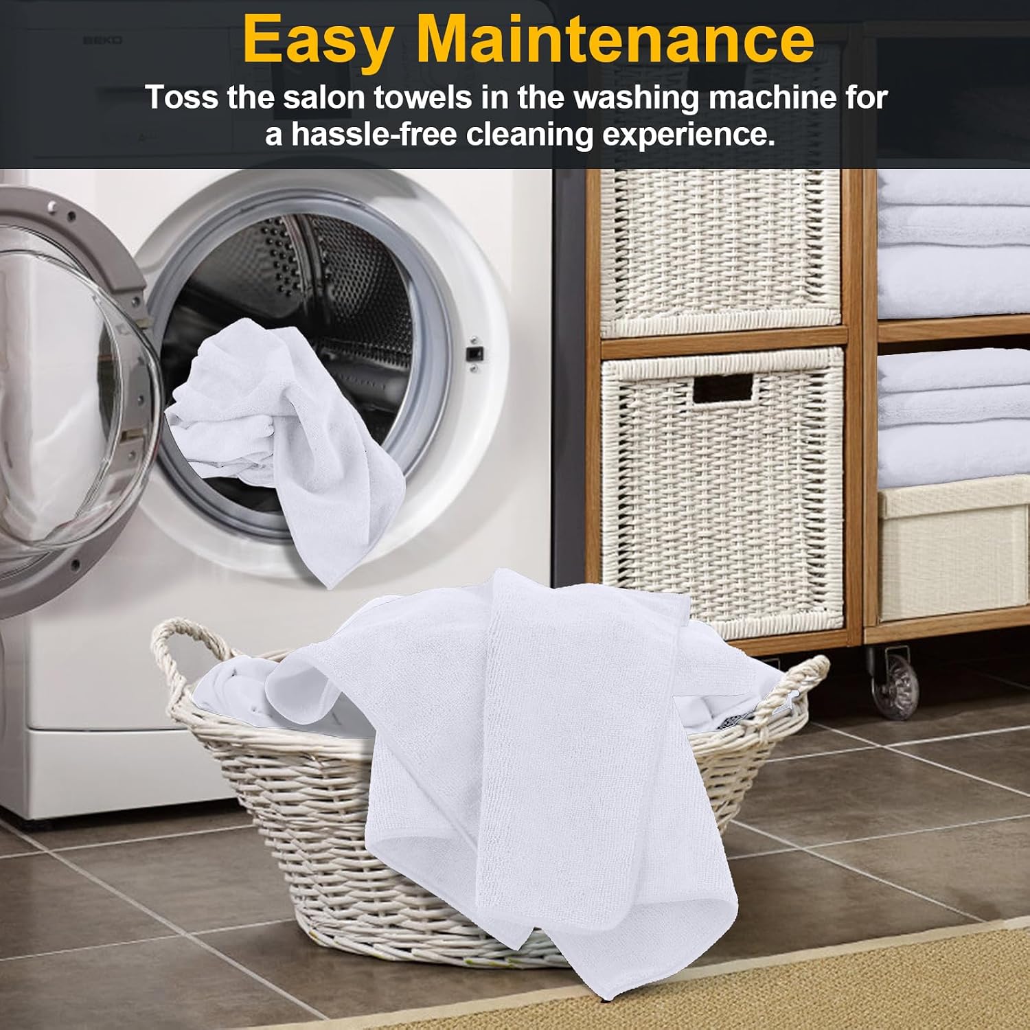 Detalle de UNIMADE Salon Towels 24 Pack: Ultra-Soft Microfiber Hand Towels, 16x29 inches