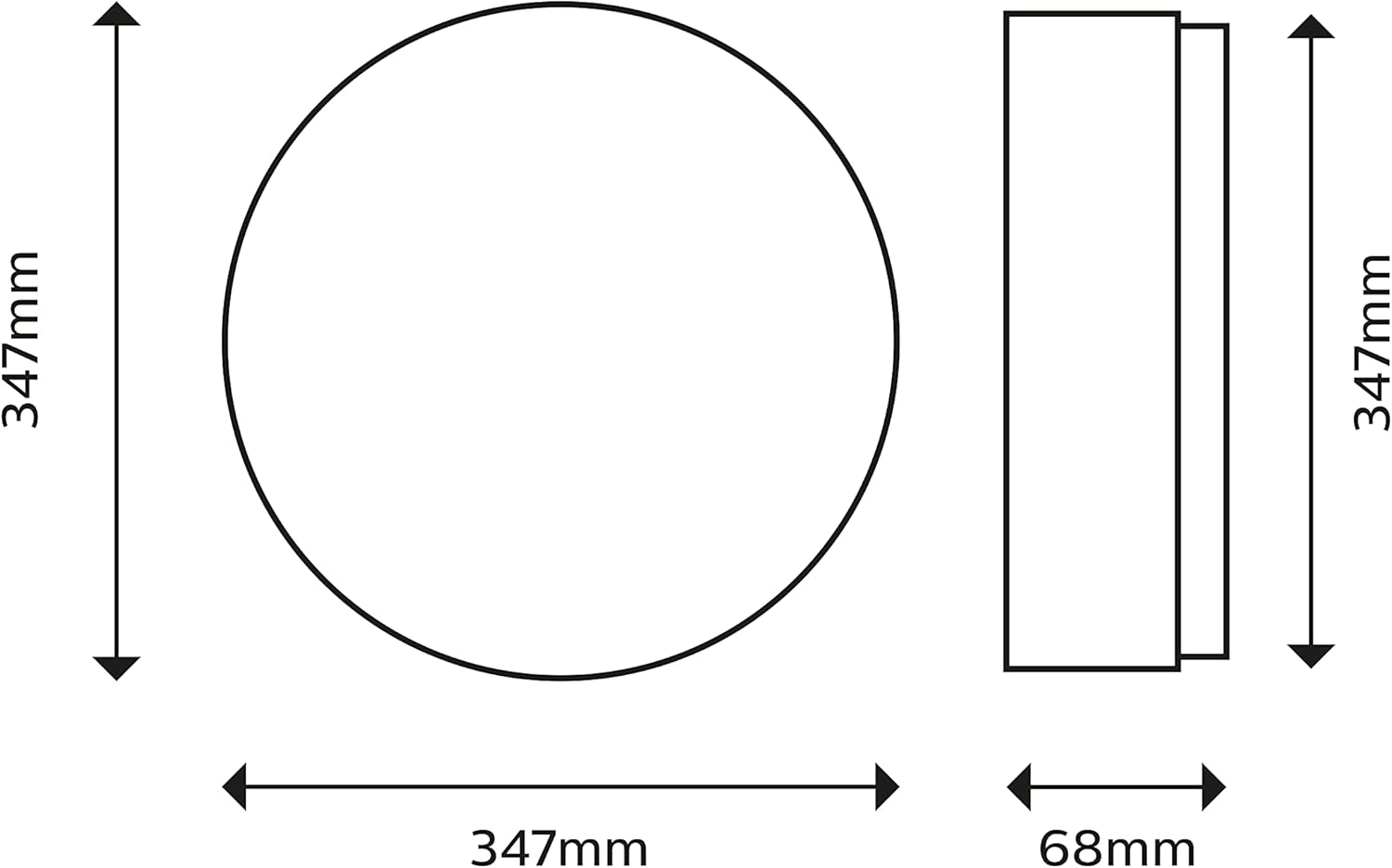 Thumbnail 2 de Philips plafonnier Spray 17W 2700K IP44 34,7 cm argenté