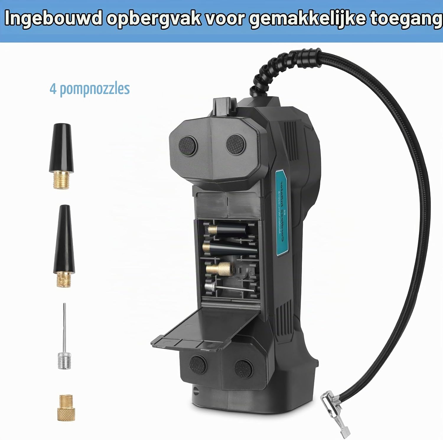 Detalle 2 de Powarobor UPUMP-WTL1020 draadloze luchtcompressor, 150 psi, automatische stop