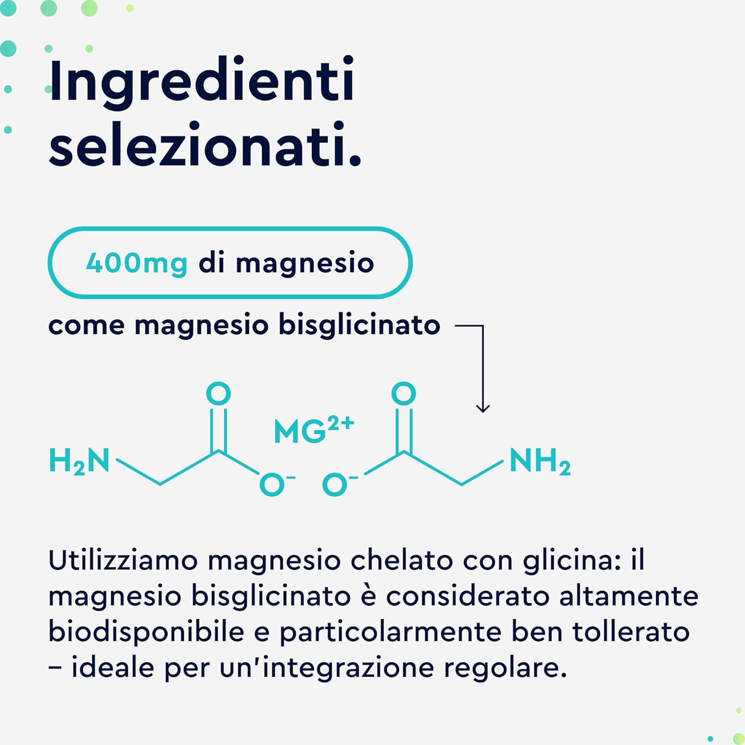 Thumbnail 3 de Magnesio Bisglicinato 400 mg integratore vegano