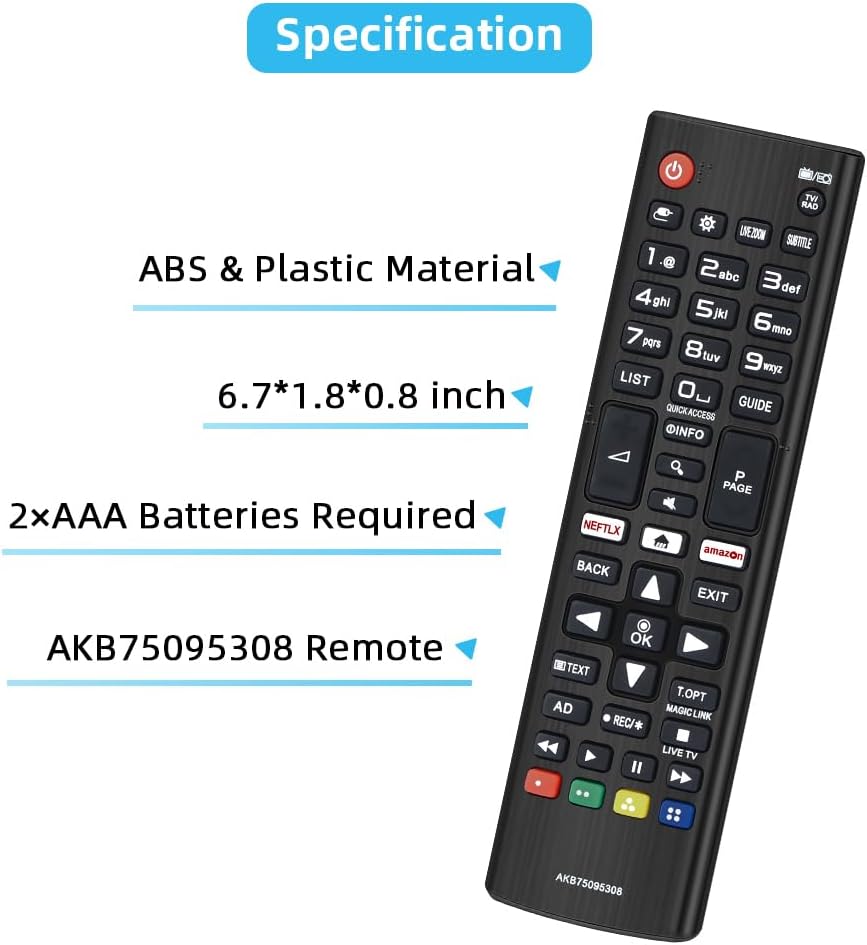 Thumbnail 6 de UNOCAR (2 Pack) Smart Remote Controls for LG Smart TVs with Netflix & Amazon buttons