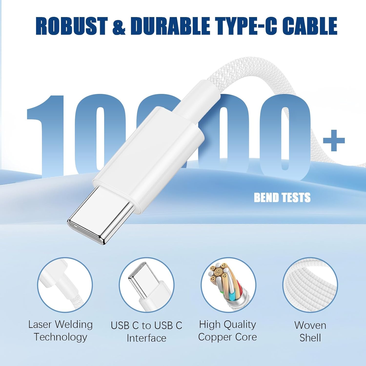 Thumbnail 2 de USB C to C Fast Charger Cable 10ft 60W