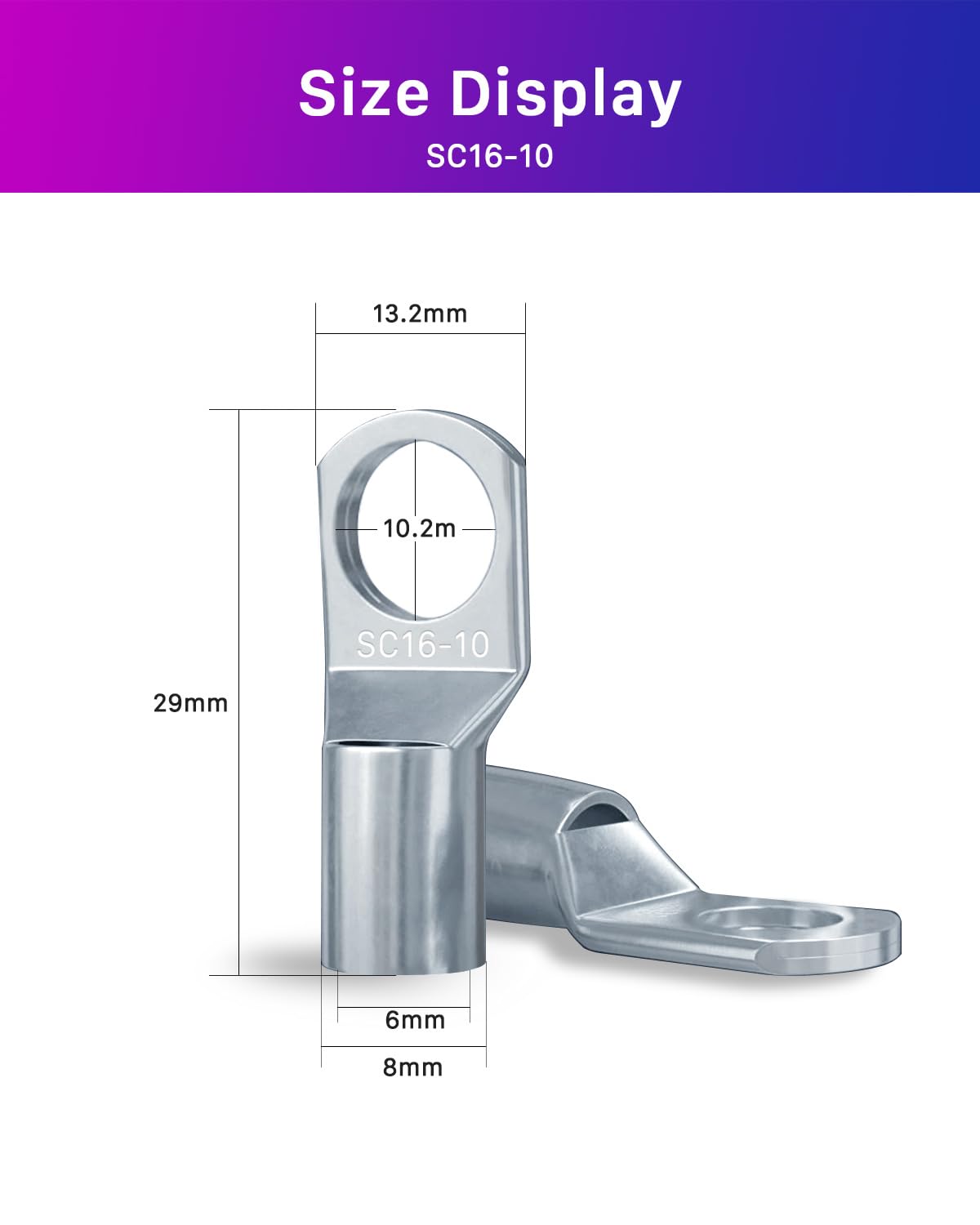 Thumbnail 1 de ANVINKU 20er Rohrkabelschuh-Set 16 mm² für M10 (SC16-10) mit Kupfer-Lötoberfläche