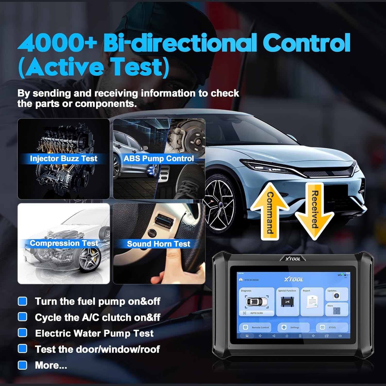 Thumbnail 3 de XTOOL D7W OBD2 Scanner Diagnostic Tool (2026 Wireless Ver.)