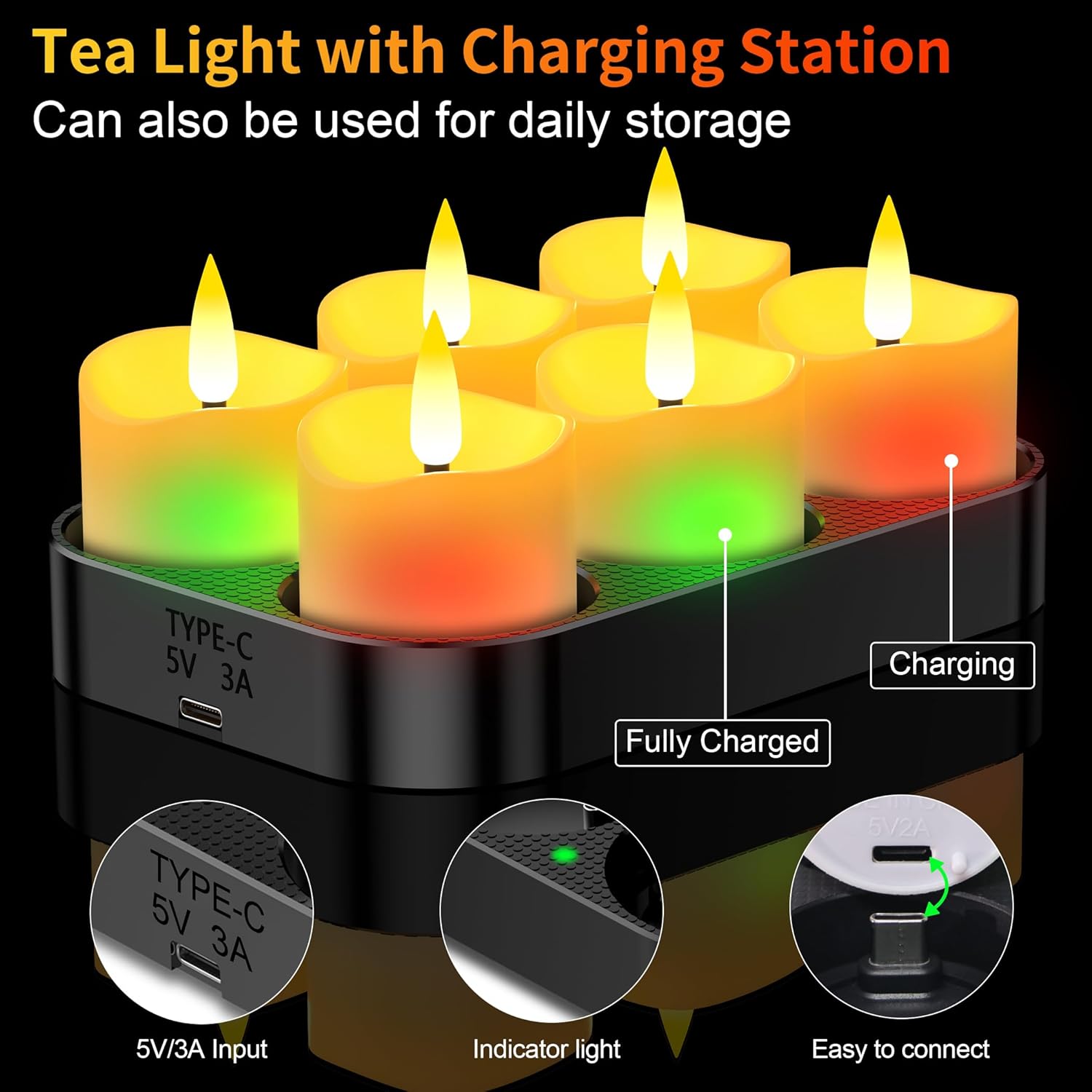 Thumbnail 2 de daphomeu Velas de té LED recargables 100 h