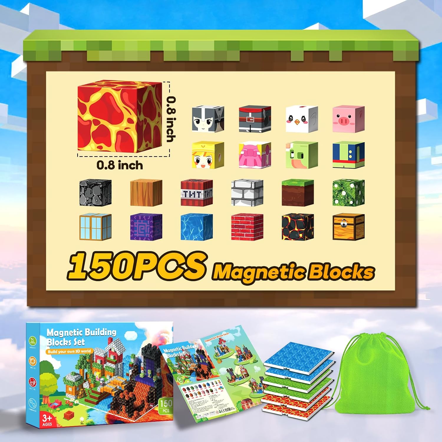 Thumbnail 4 de Wootoyz 150 pièces bloc magnétique 🧩