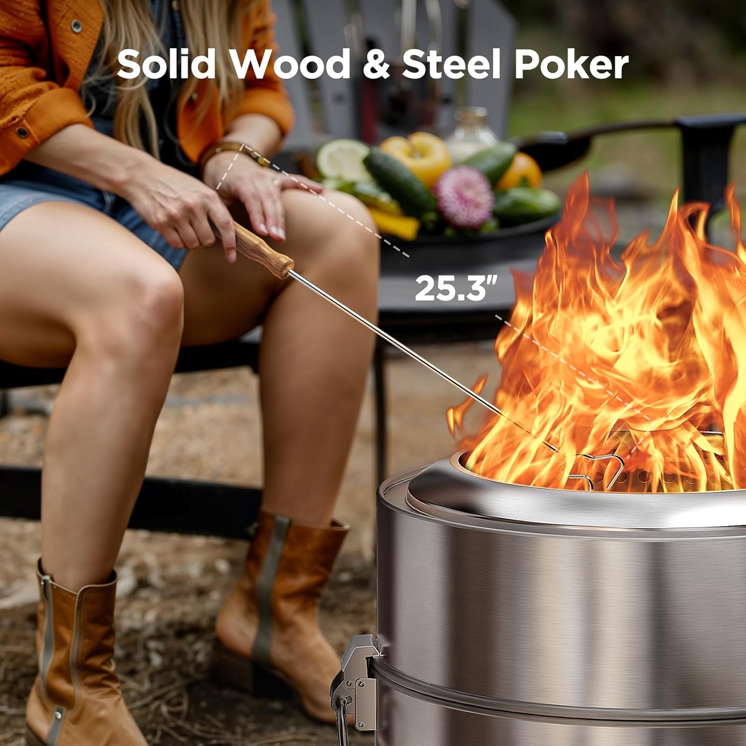 Thumbnail 5 de CIAYS Smokeless Fire Pit 21-Inch Outdoor with Grill 🪵