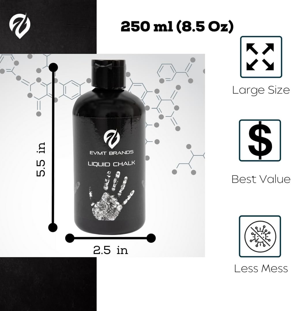 Thumbnail 2 de EVMT Brands Liquid Chalk (Mess-Free Gym Chalk) for Weightlifting, Gymnastics, Rock Climbing & Dancing