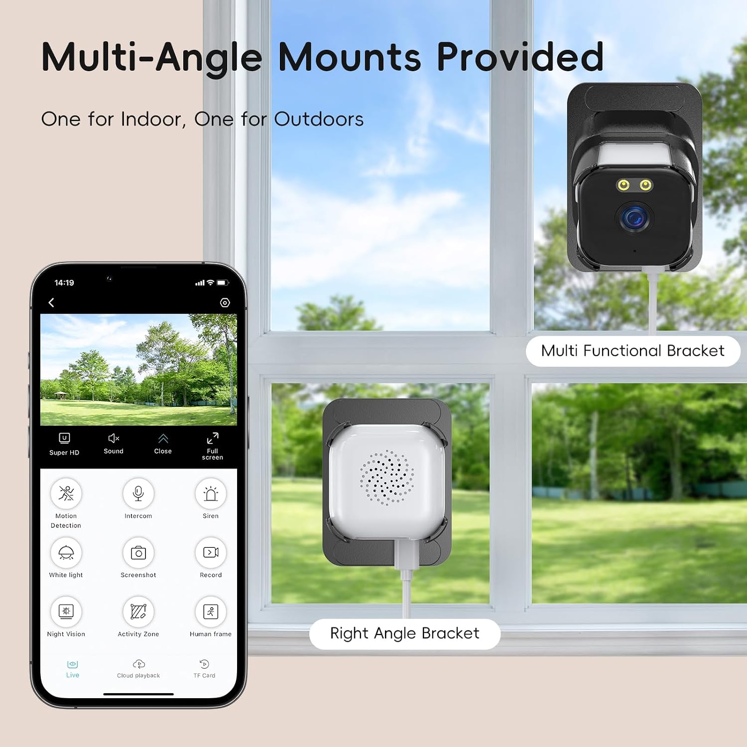 Thumbnail 6 de ANYQOO Window Camera 2K 3MP (2 Pack) – Safe View Security Camera for Through-Glass Vision