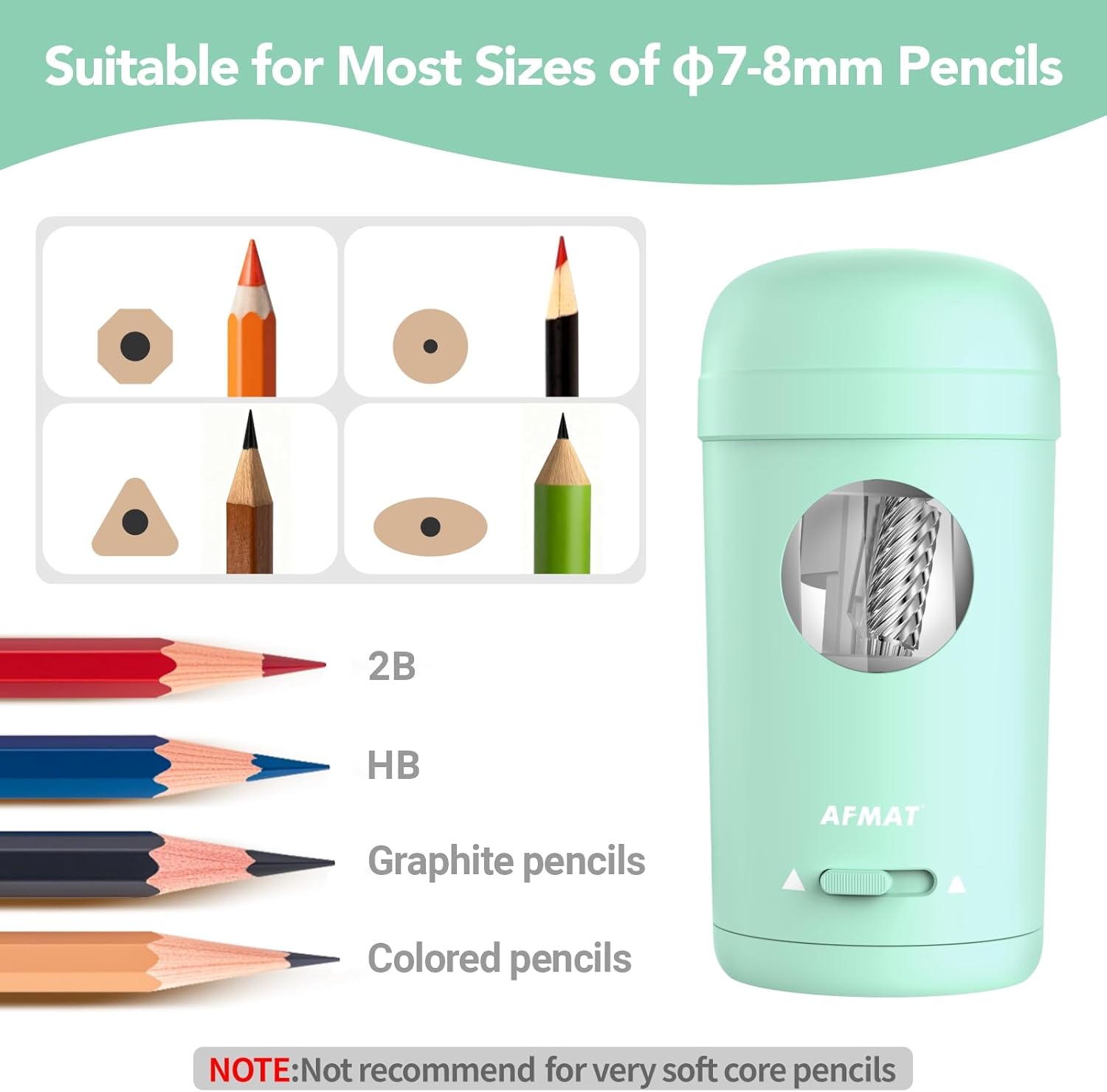 Thumbnail 2 de AFMAT PSX7 Fully Automatic Electric Pencil Sharpener (φ7–8 mm)