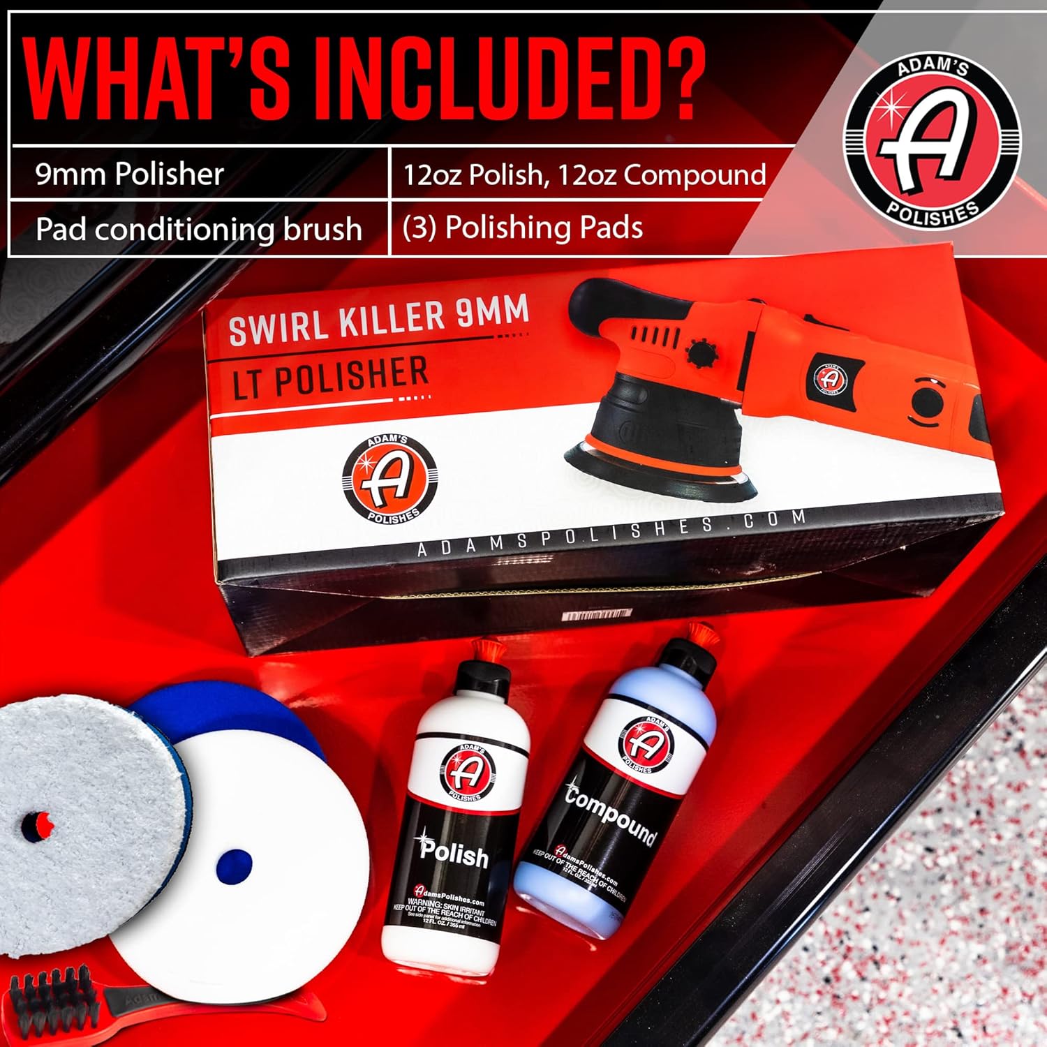 Detalle de Adam's Polishes 9mm Dual Action Polisher — car buffer